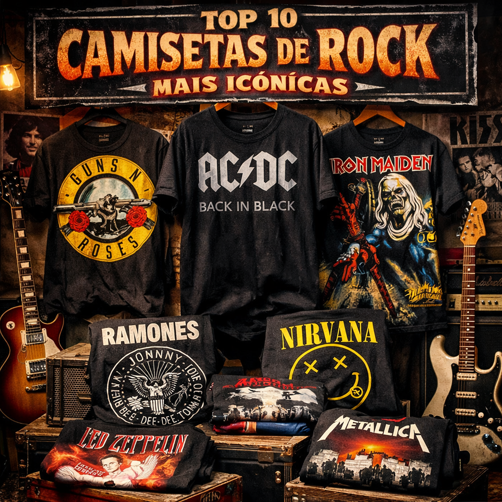 Top 10 Camisetas de Rock Mais Icônicas da História