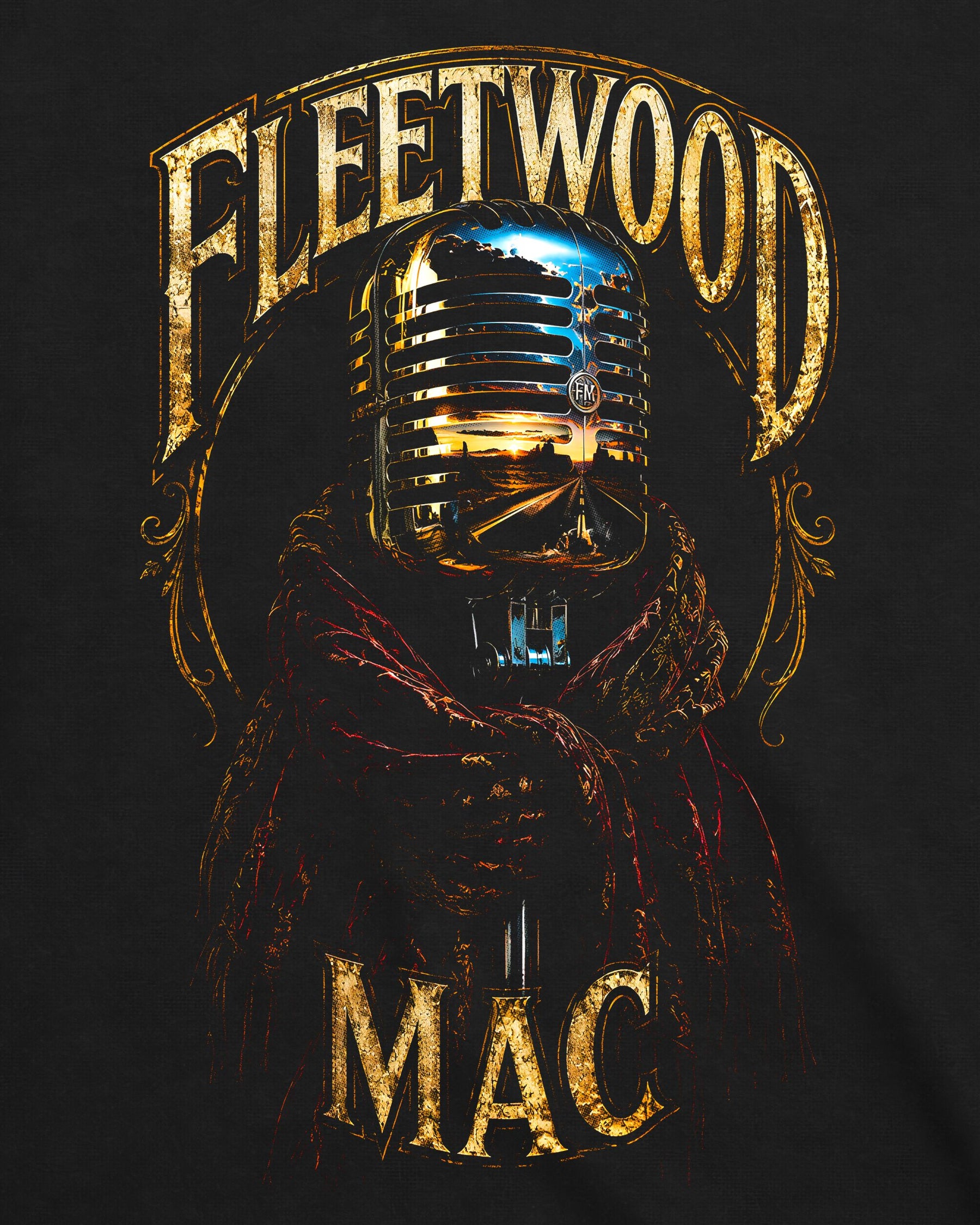 Camiseta Fleetwood Mac – Gold Dust Microfone
