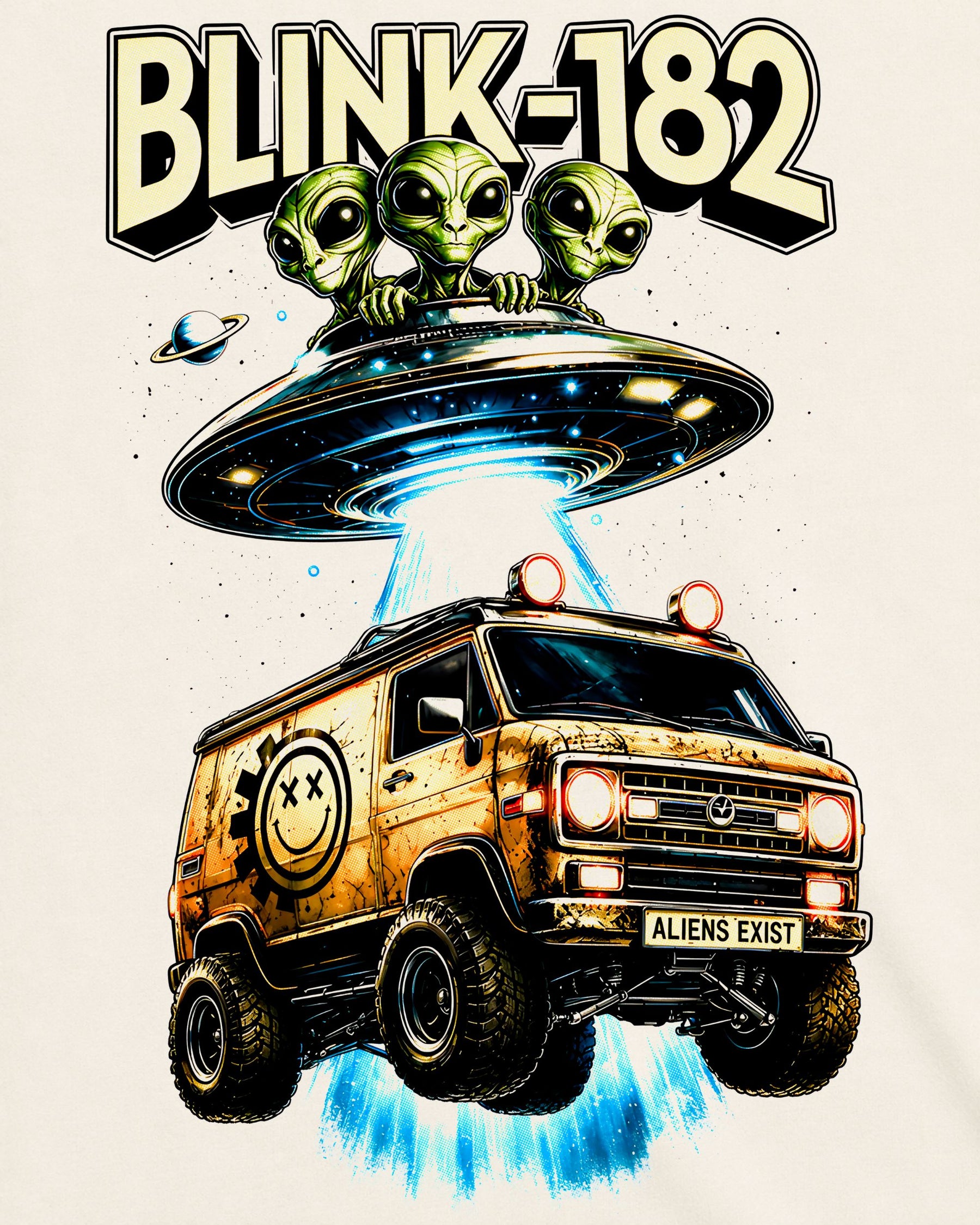 Camiseta Off-White Blink-182 – Aliens Exist