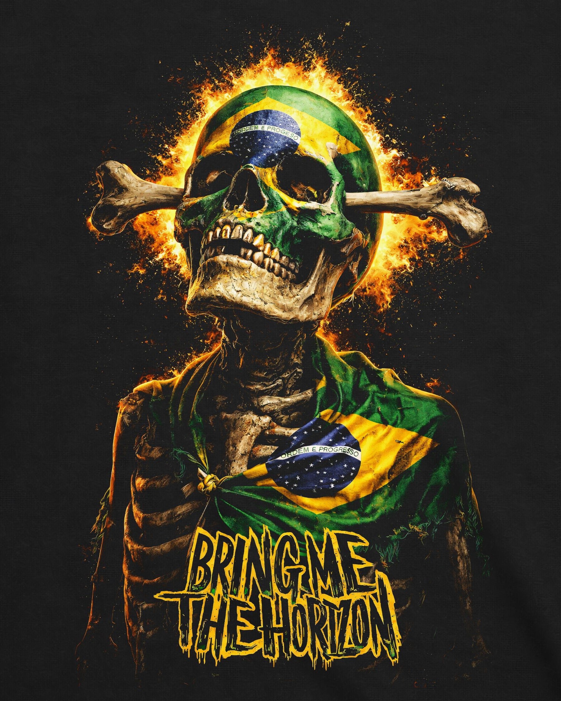 Camiseta Bring Me the Horizon – Skull Brazil