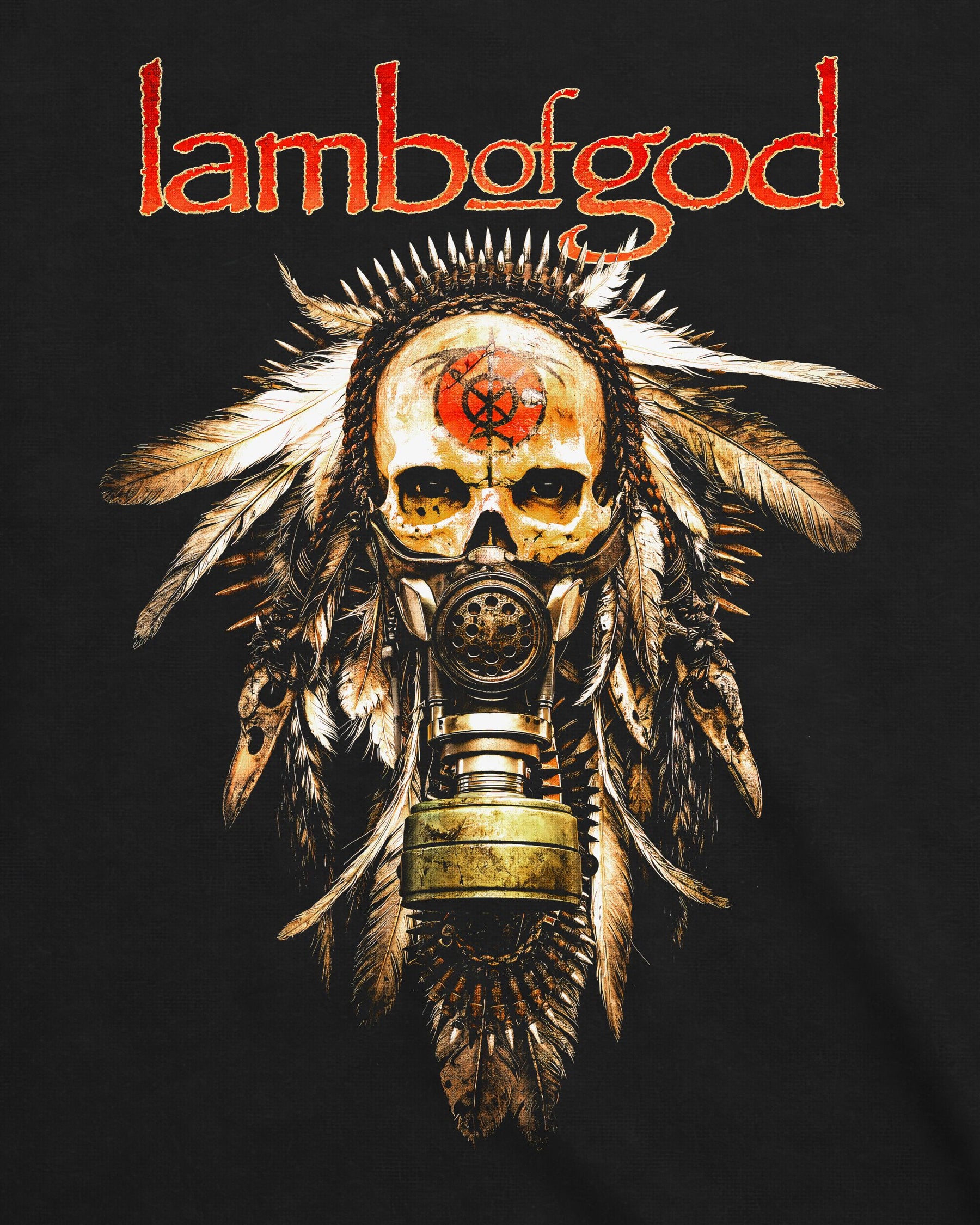 Camiseta Lamb of God - Native Skull