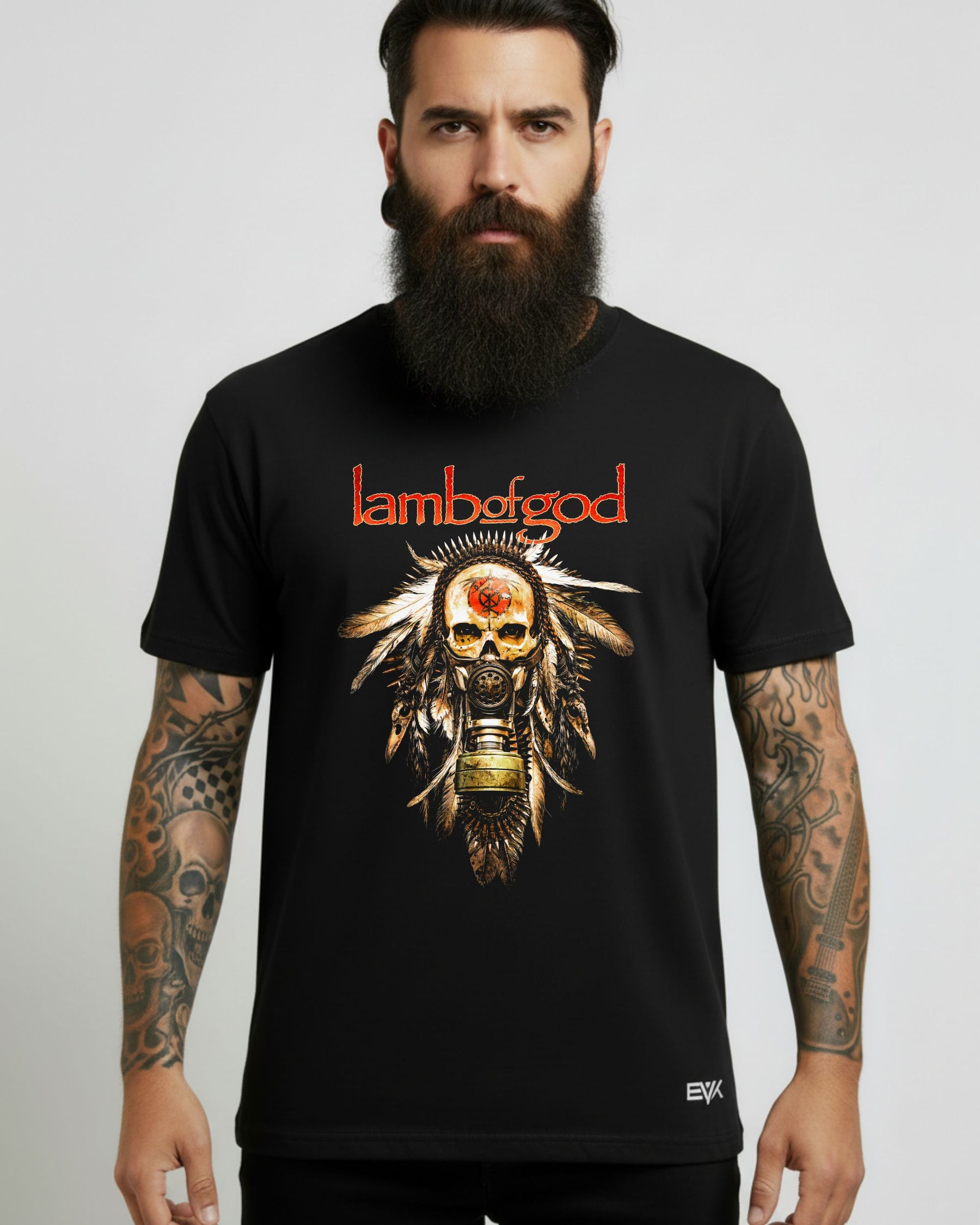 Camiseta Lamb of God - Native Skull