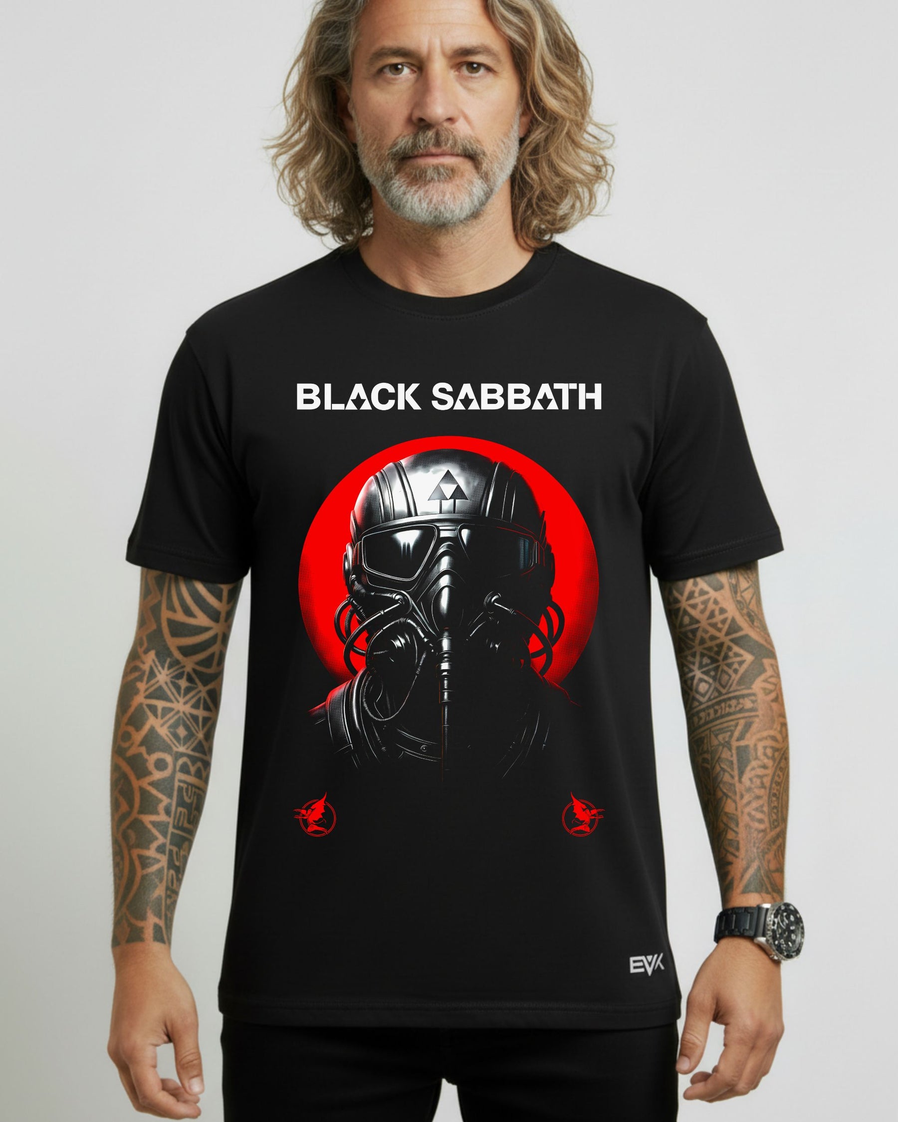 Camiseta Black Sabbath – Never Say Die – Gas Mask