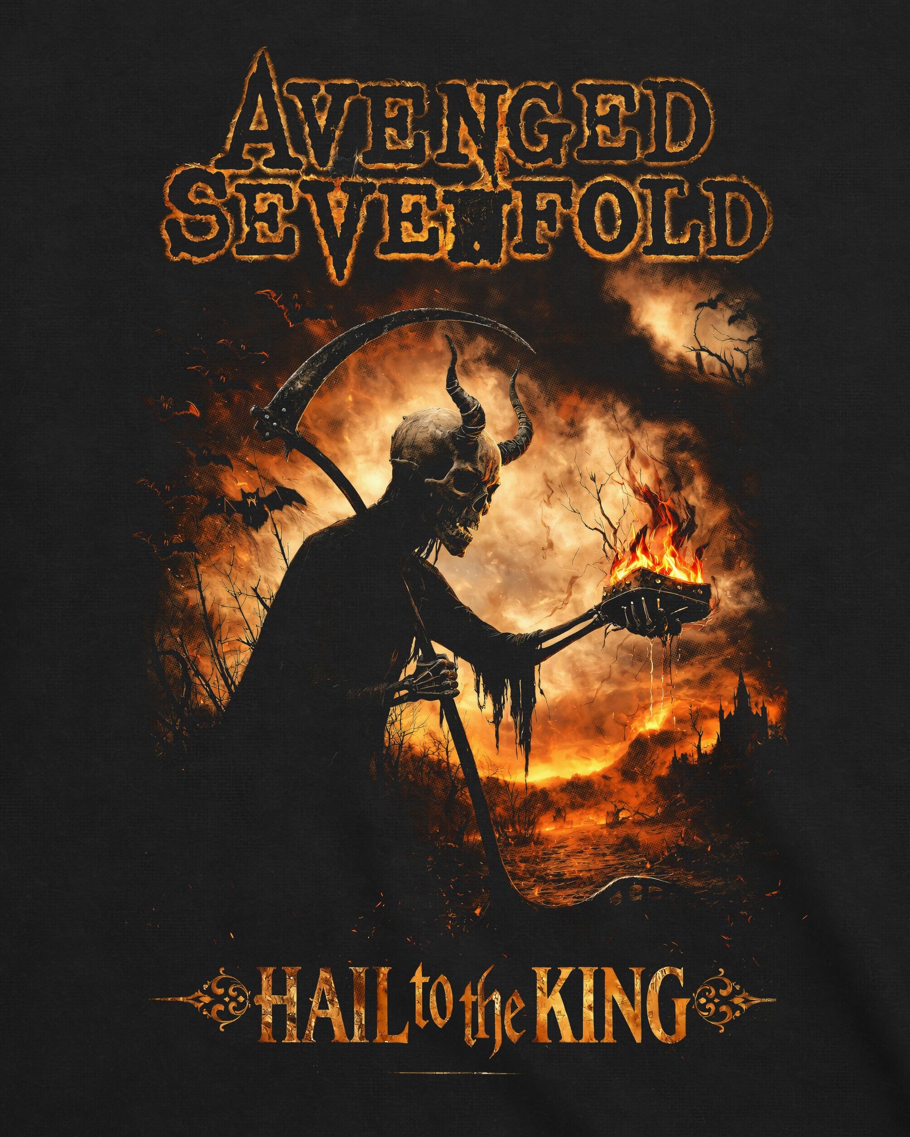 Camiseta Avenged Sevenfold – Hail To The King - Fogo