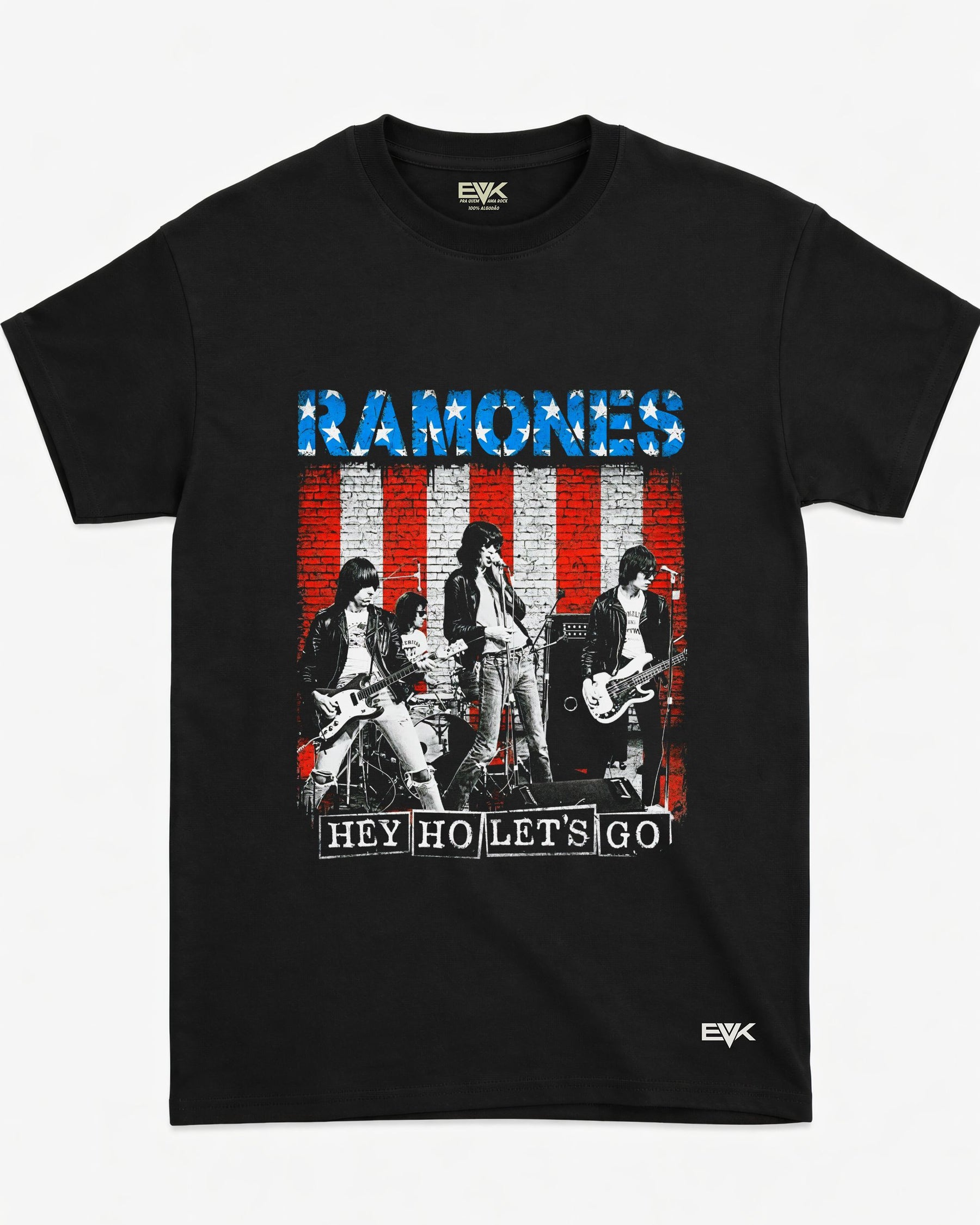 Camiseta Ramones – Hey Ho Let’s Go American Flag
