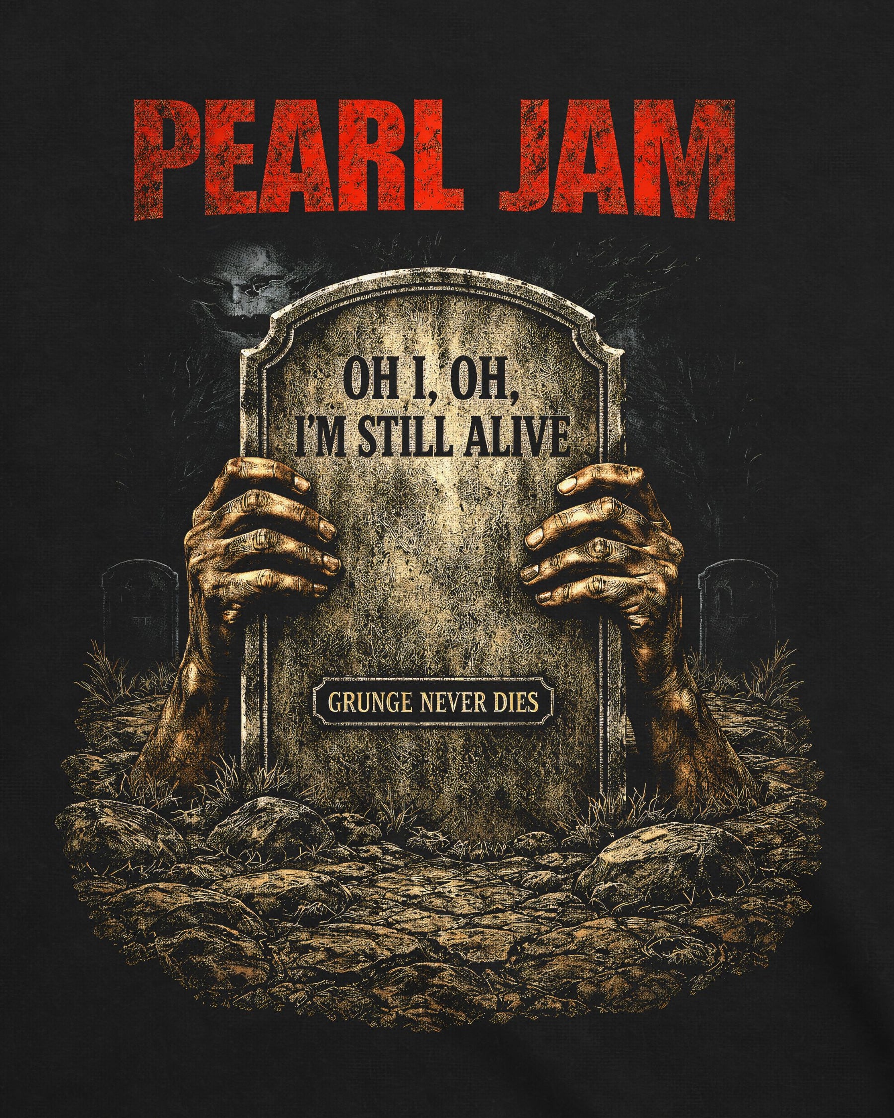 Camiseta Pearl Jam – I’m Still Alive – Grunge Never Dies
