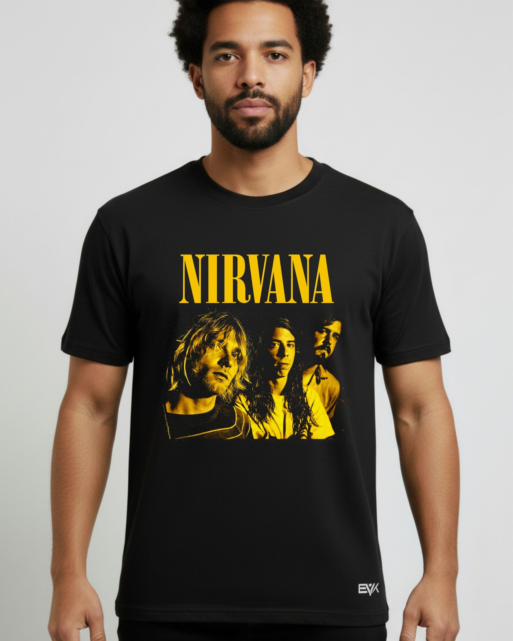 Camiseta Nirvana – Formação Kurt · Dave · Krist