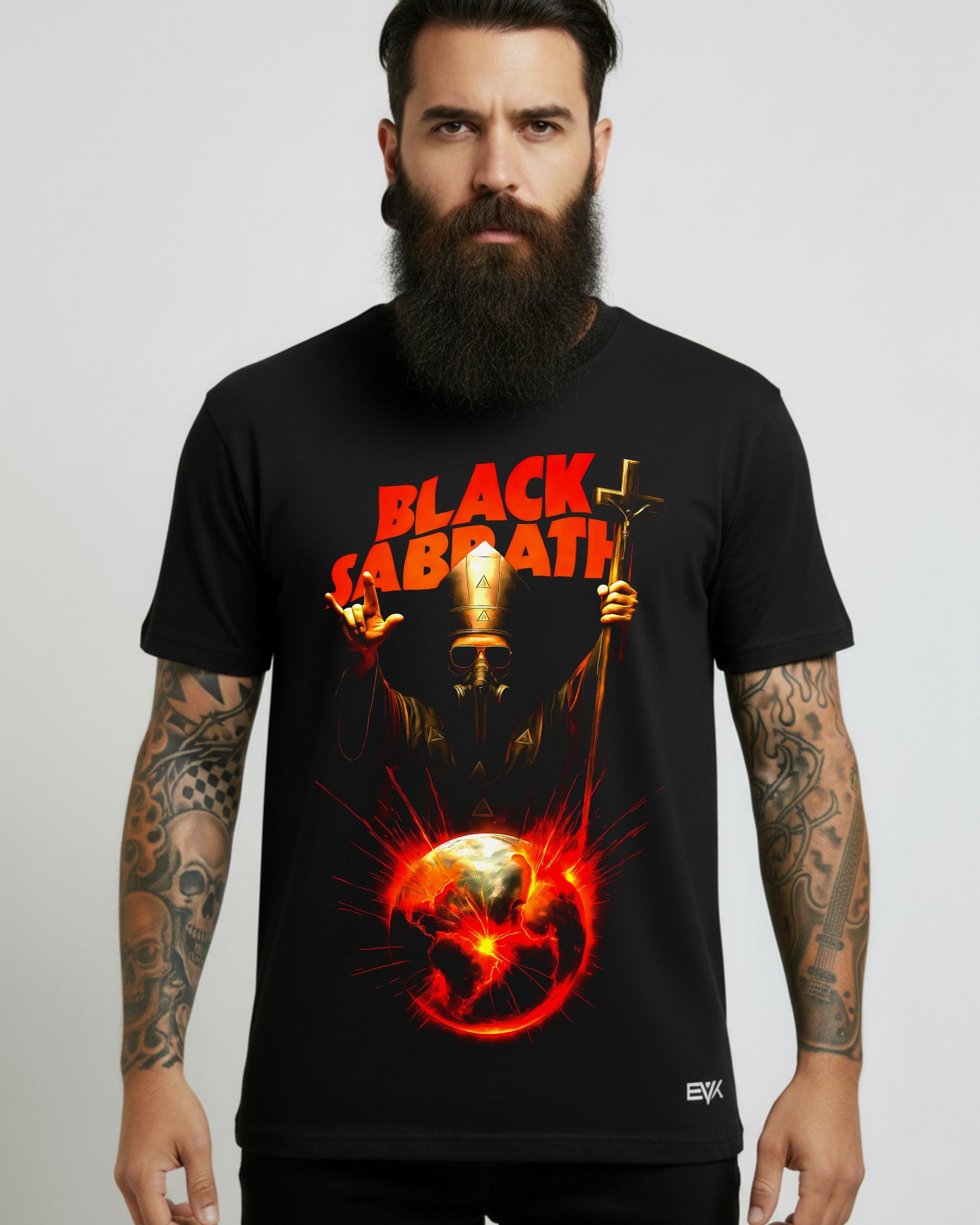 Camiseta Black Sabbath – Pope Gas Mask