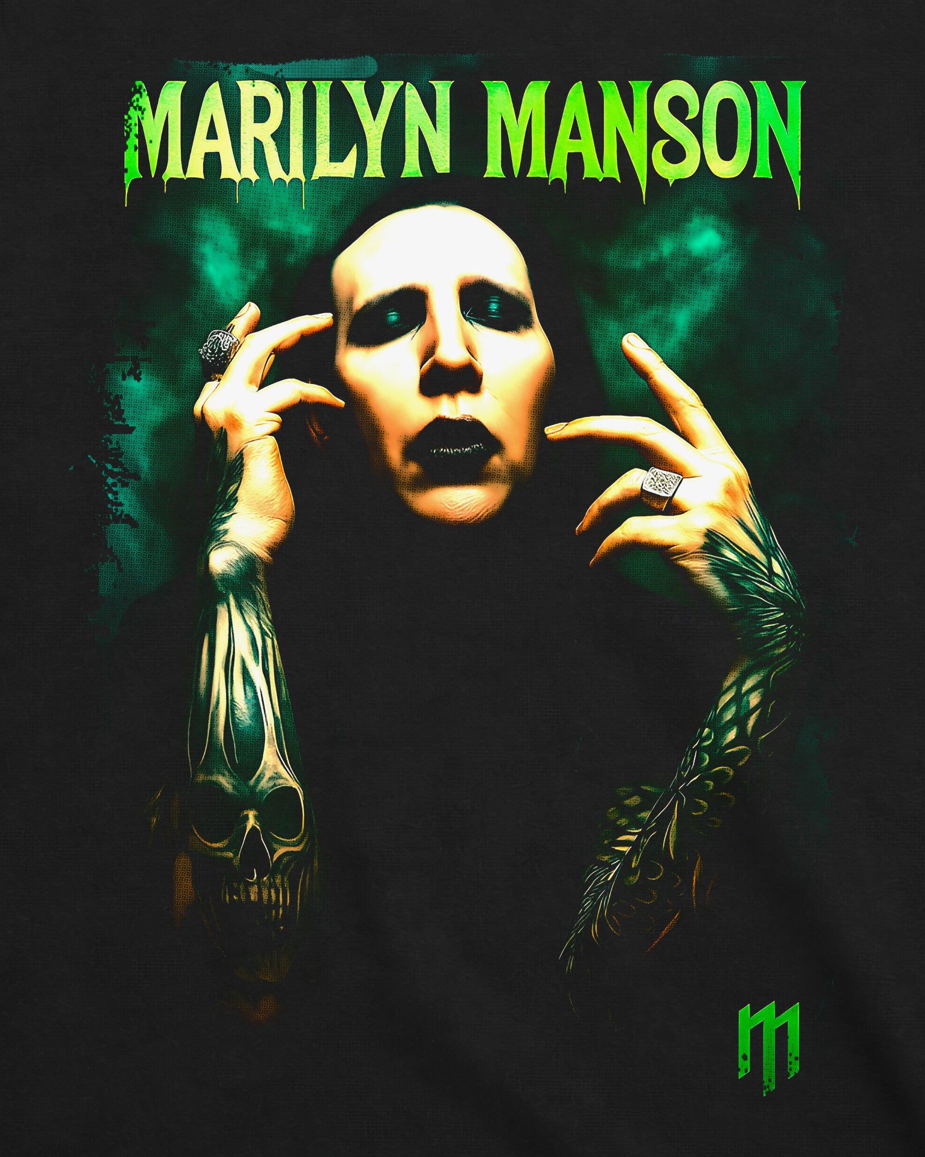 Camiseta Marilyn Manson – Goth Metal Face