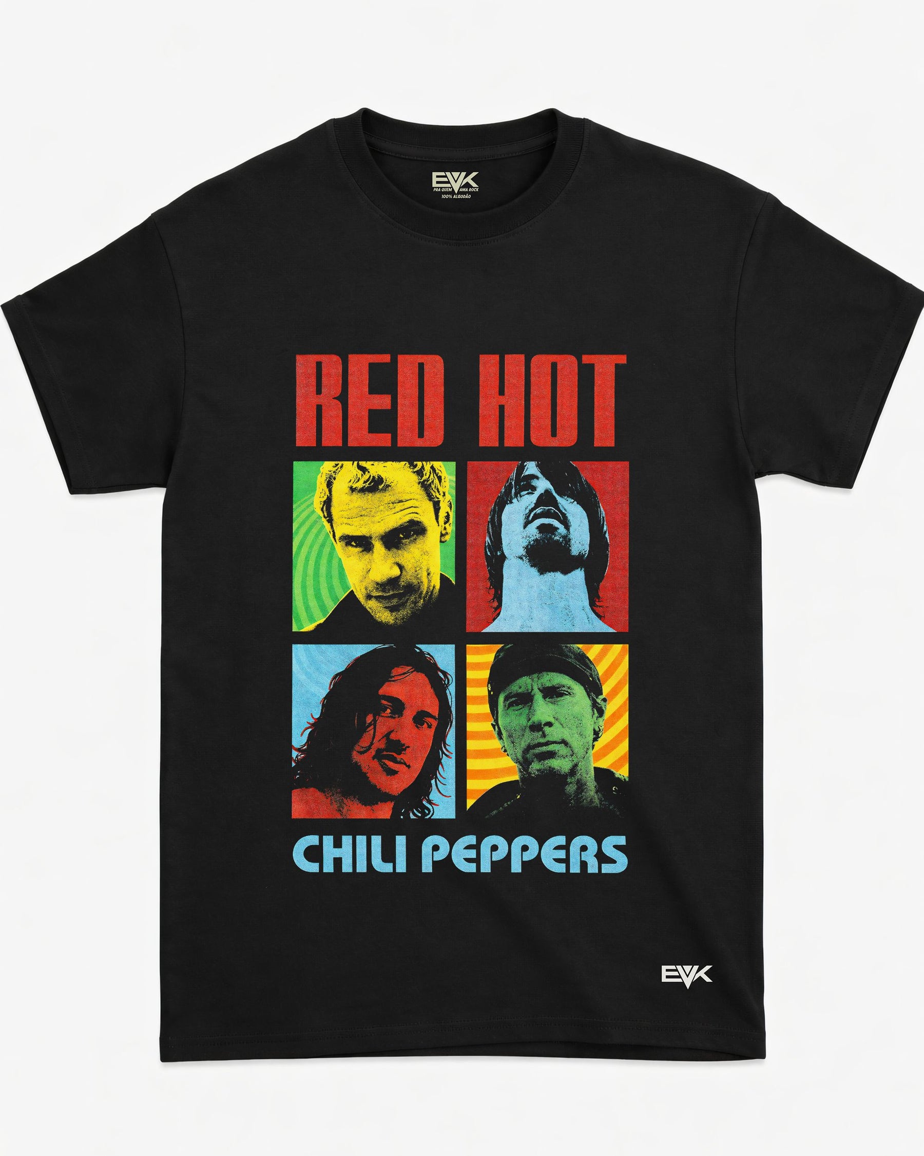 Camiseta Red Hot Chili Peppers – Mosaico Retrô