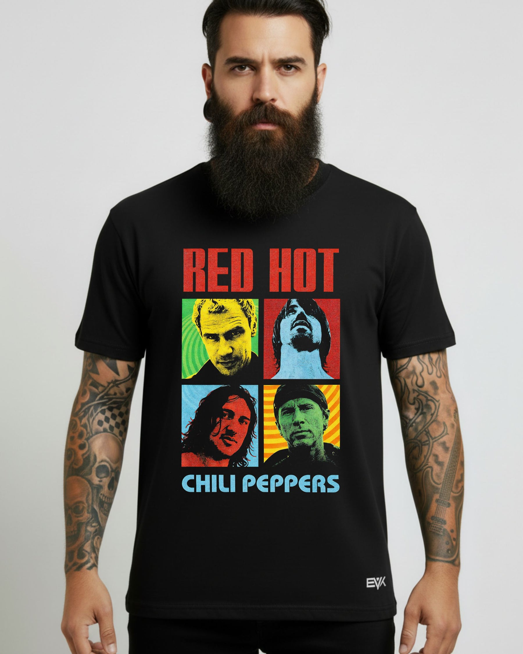 Camiseta Red Hot Chili Peppers – Mosaico Retrô