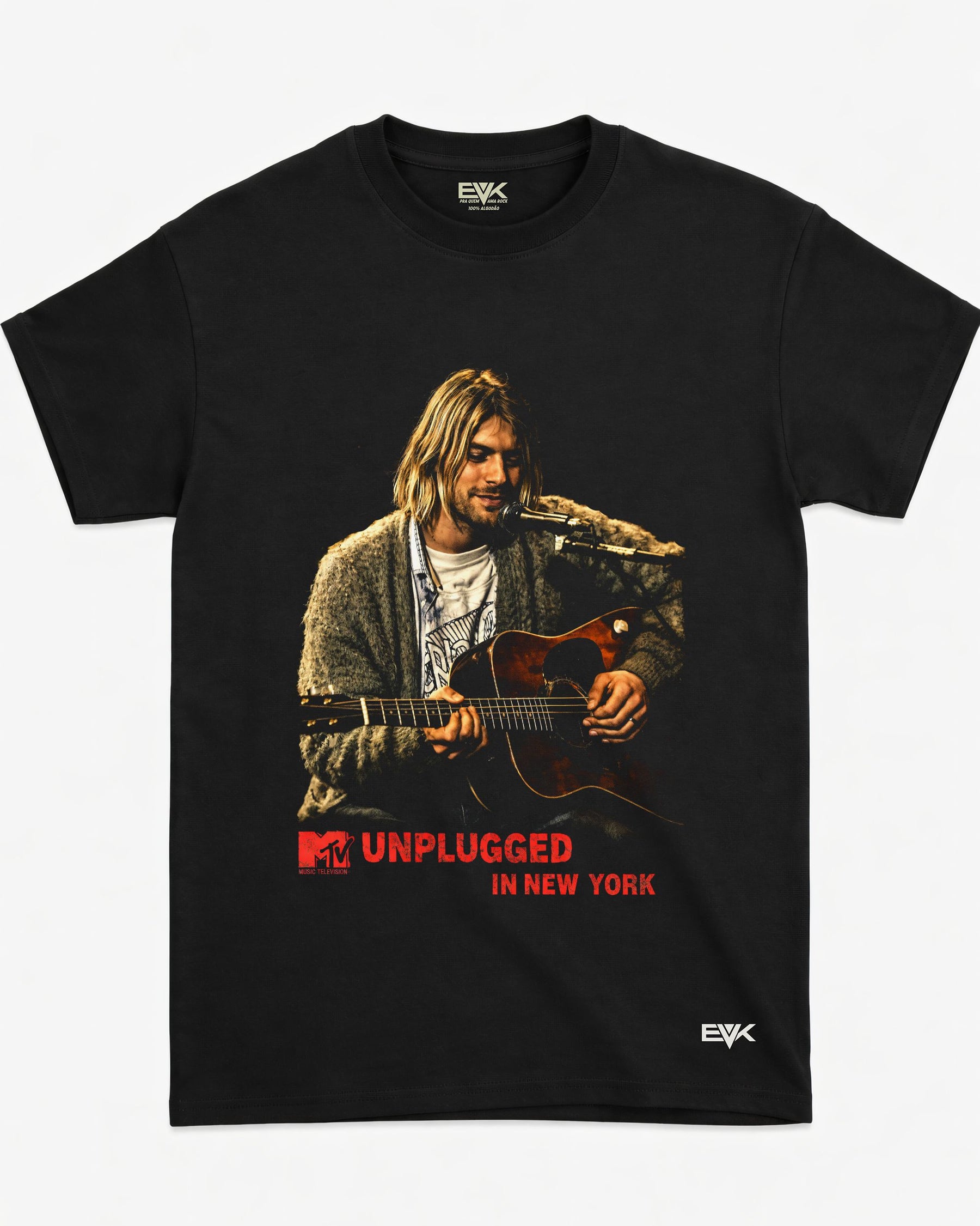 Camiseta Nirvana – Kurt Acoustic Unplugged MTV