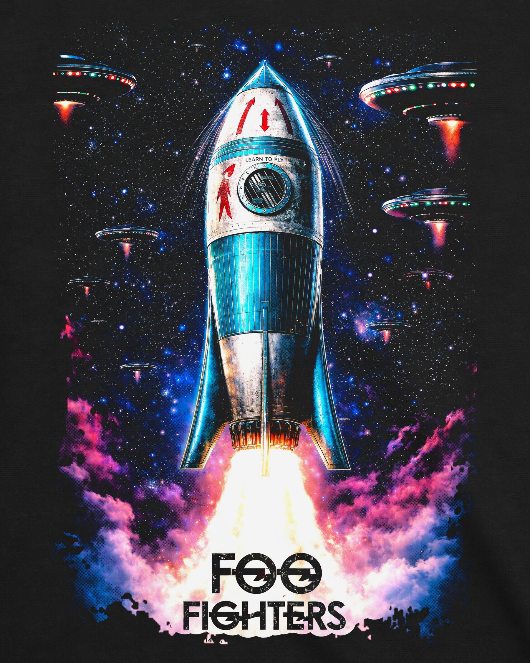 Camiseta Foo Fighters – Space Rocket Poster