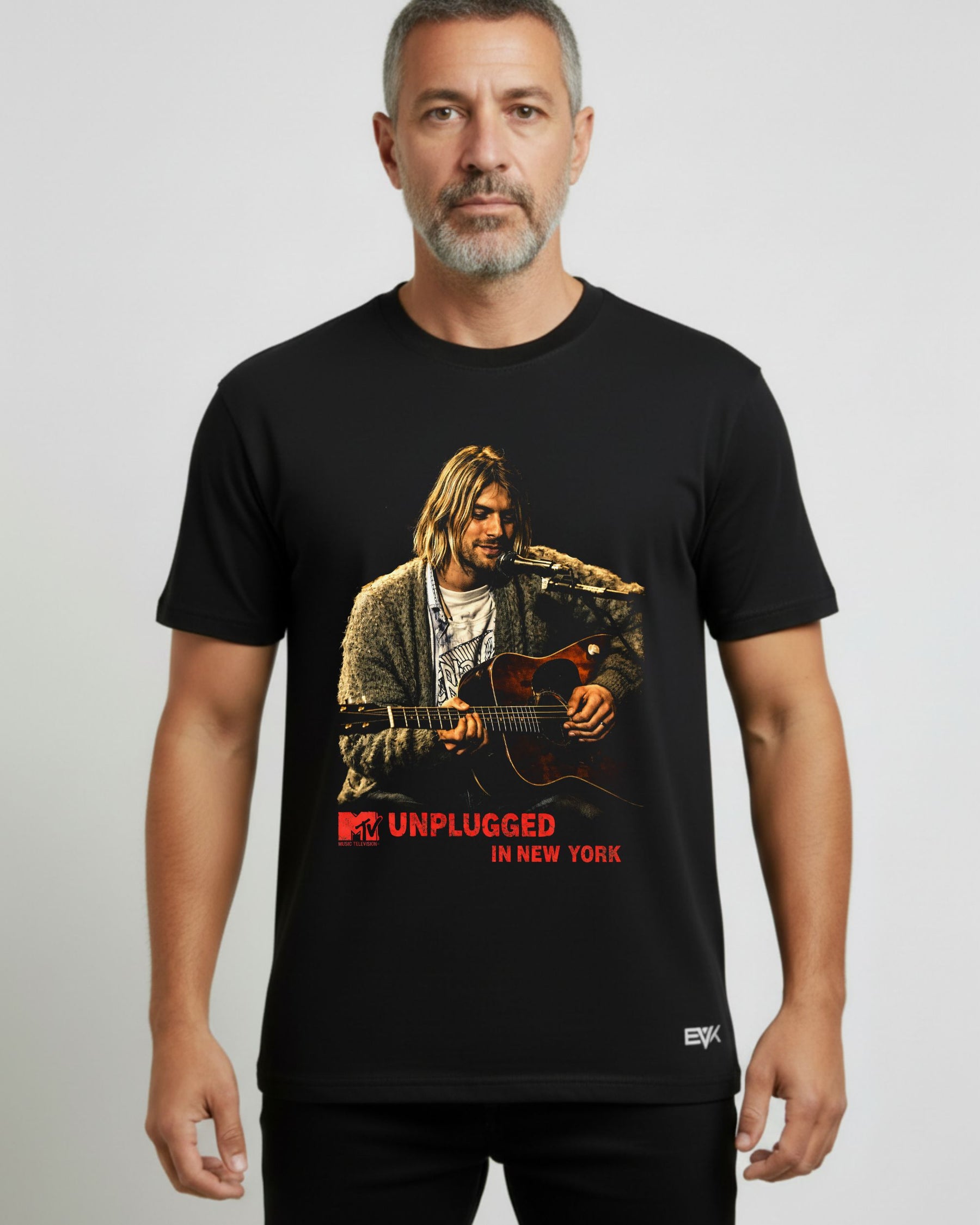 Camiseta Nirvana – Kurt Acoustic Unplugged MTV