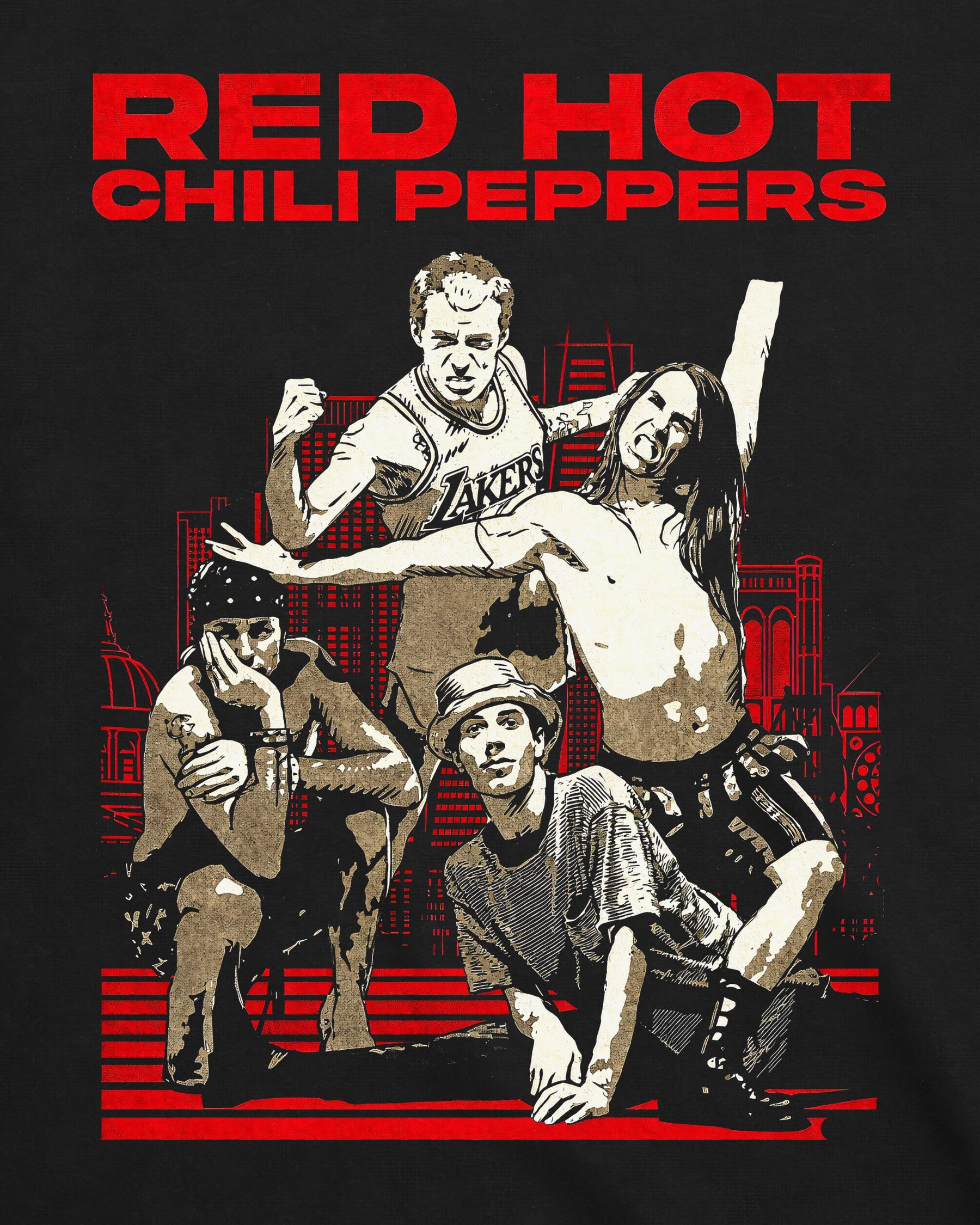 Camiseta Red Hot Chili Peppers – Retrô Pôster
