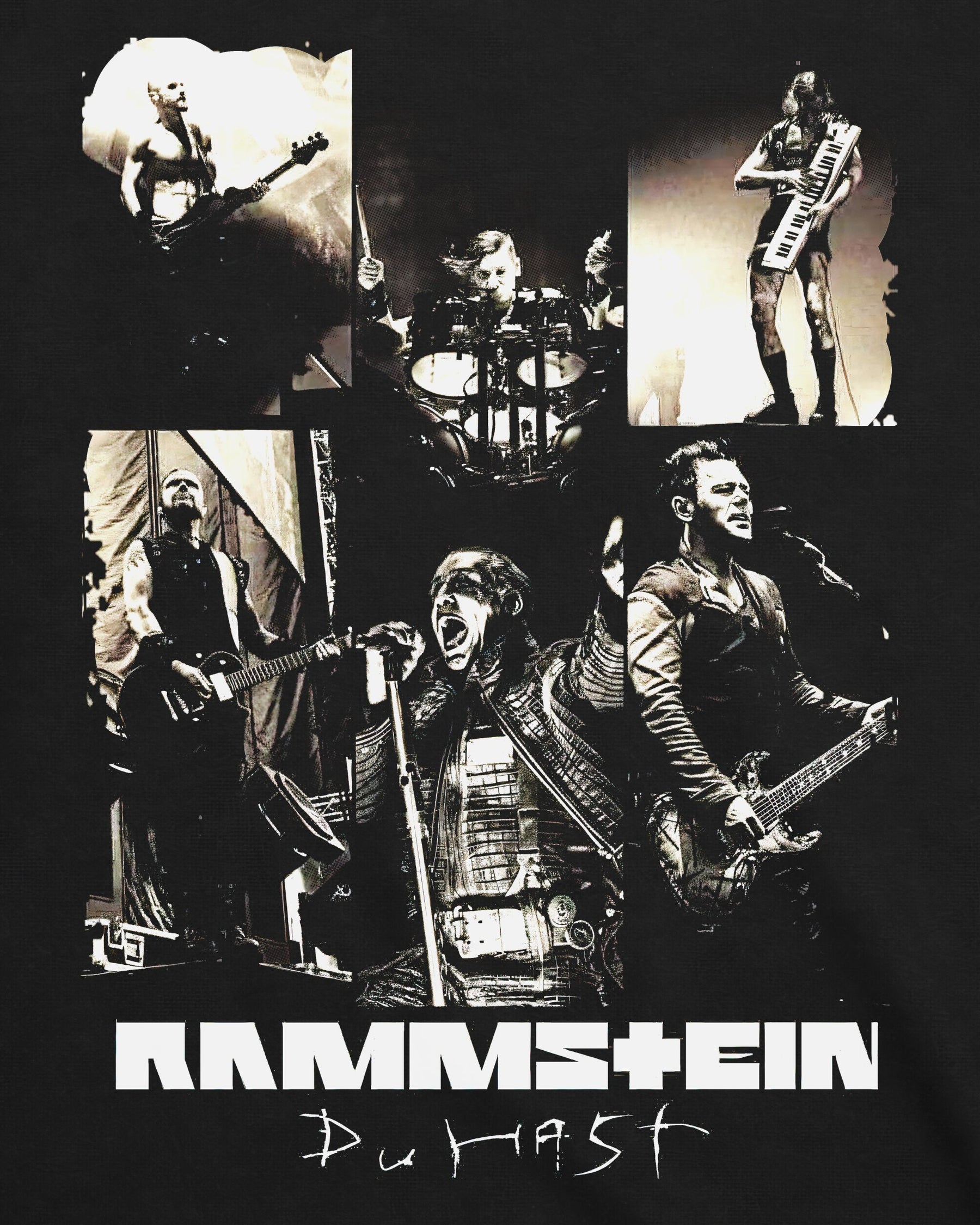 Camiseta Rammstein – Du Hast Live Collage