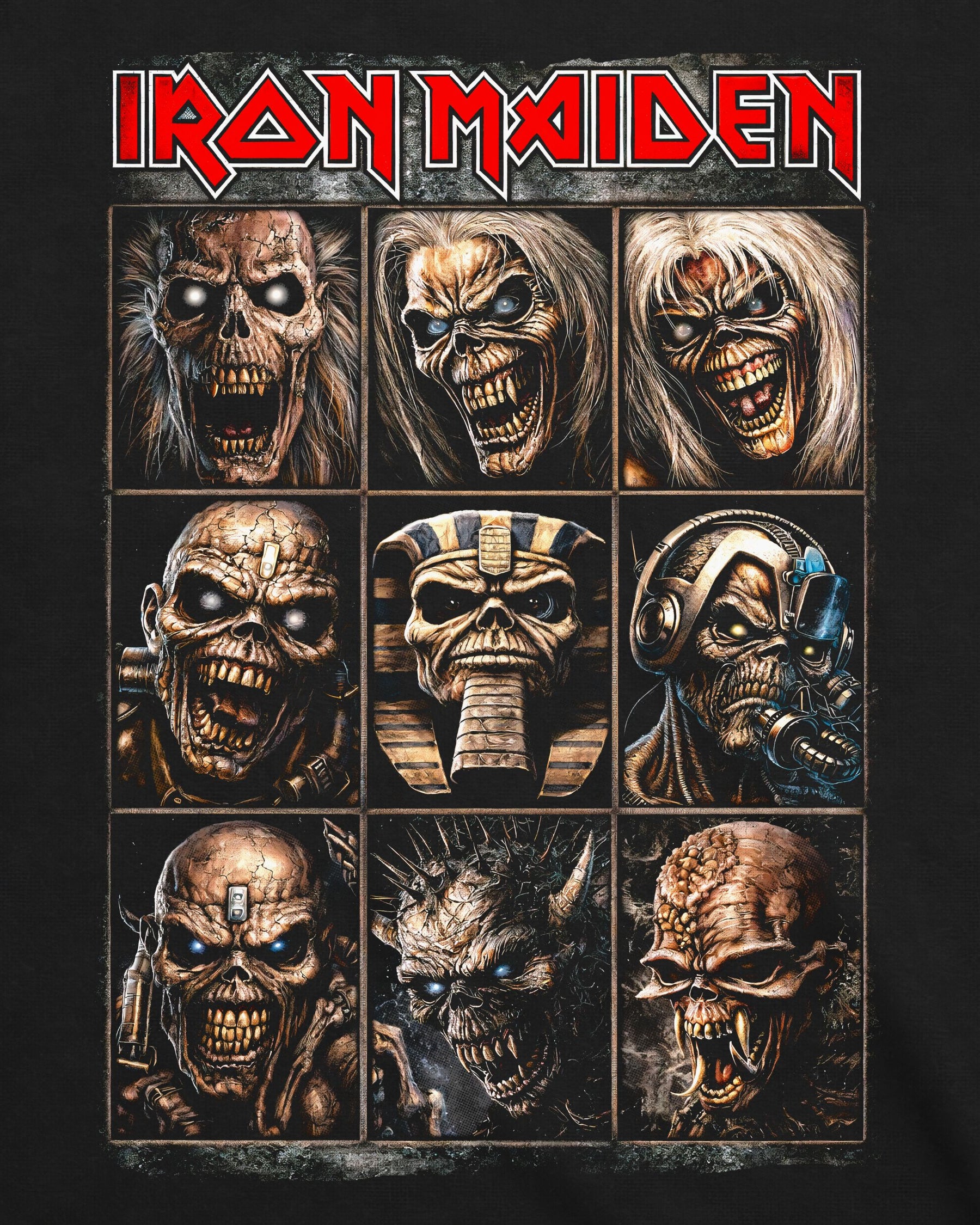 Camiseta Iron Maiden – Mosaico de Eddies