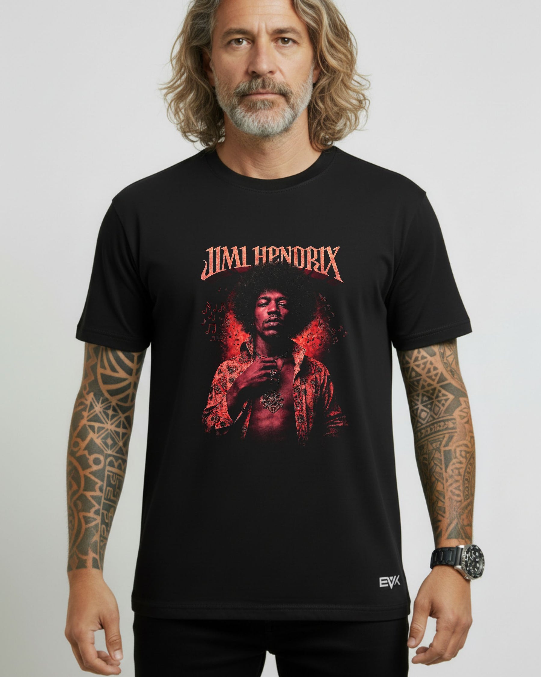 Camiseta Jimi Hendrix – Musical Notes