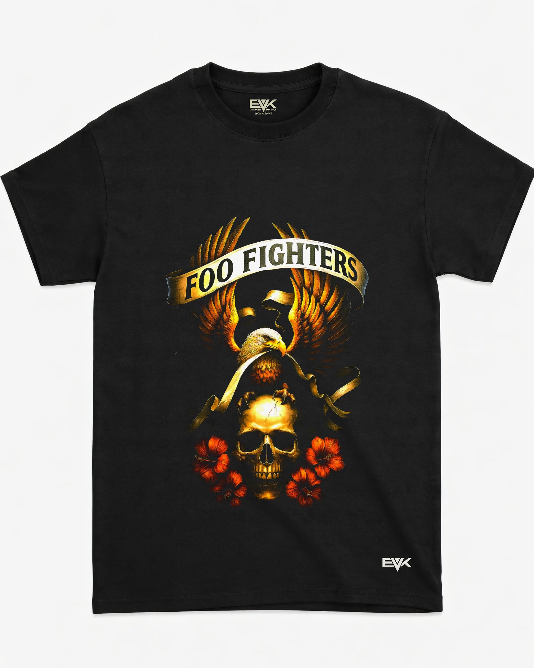 Camiseta Foo Fighters – Eagle Skull Hibiscus