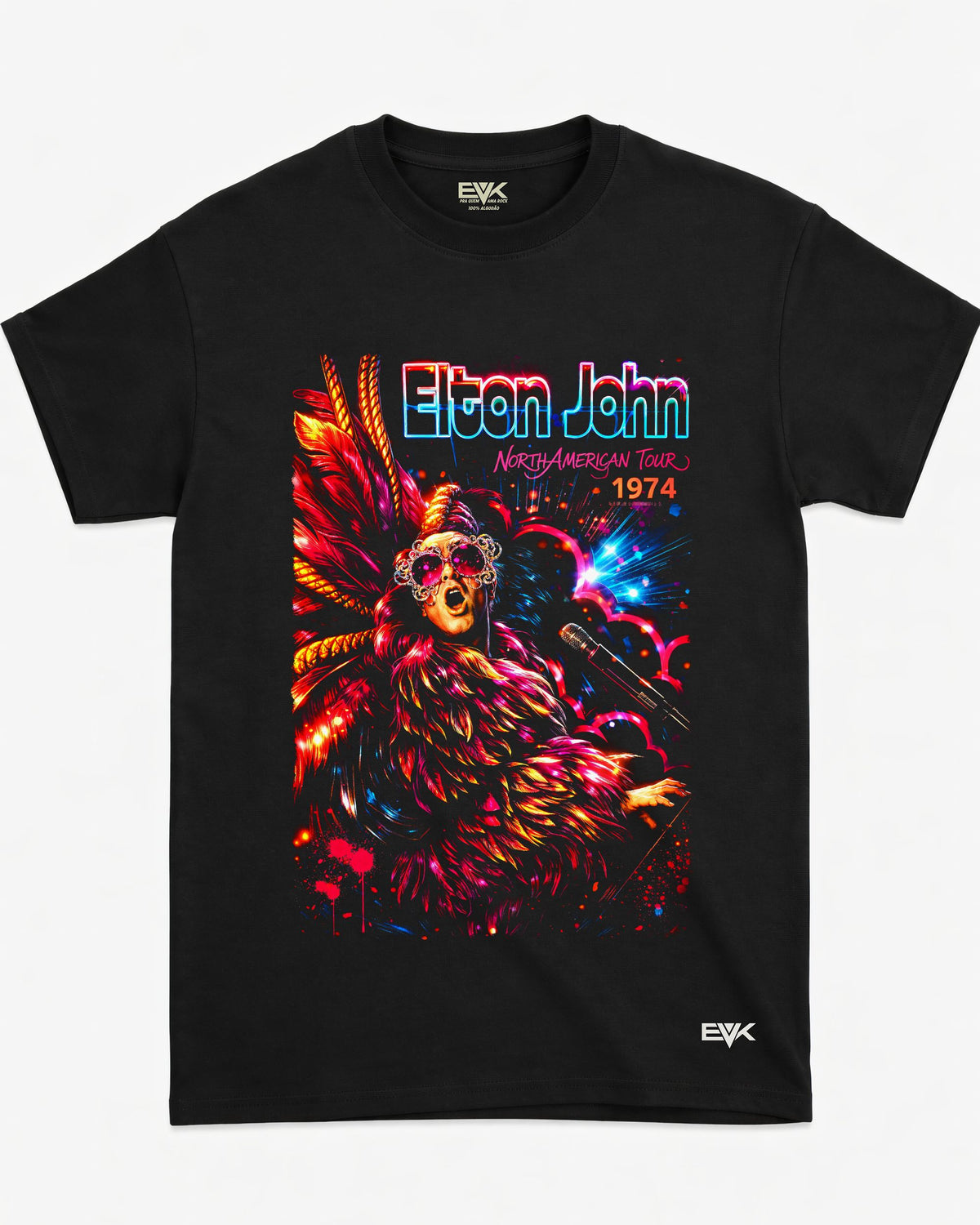 Camiseta Elton John – North American Tour 1974