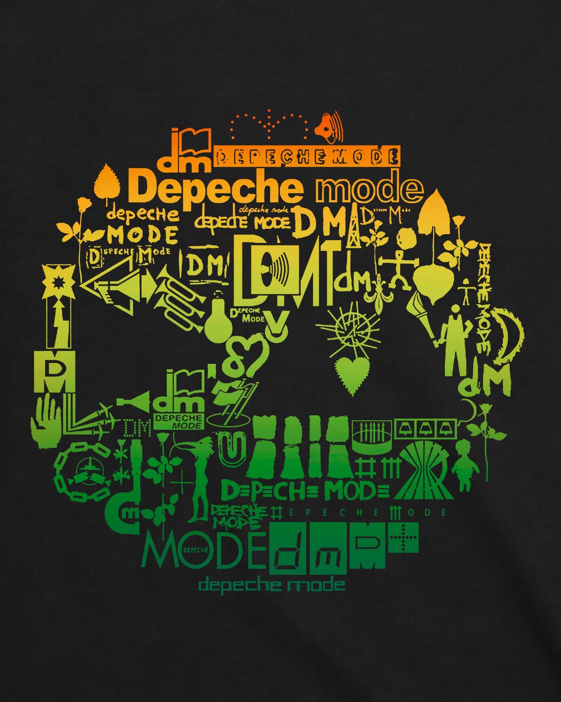 Camiseta Depeche Mode – Color Mosaic Symbols and Logos