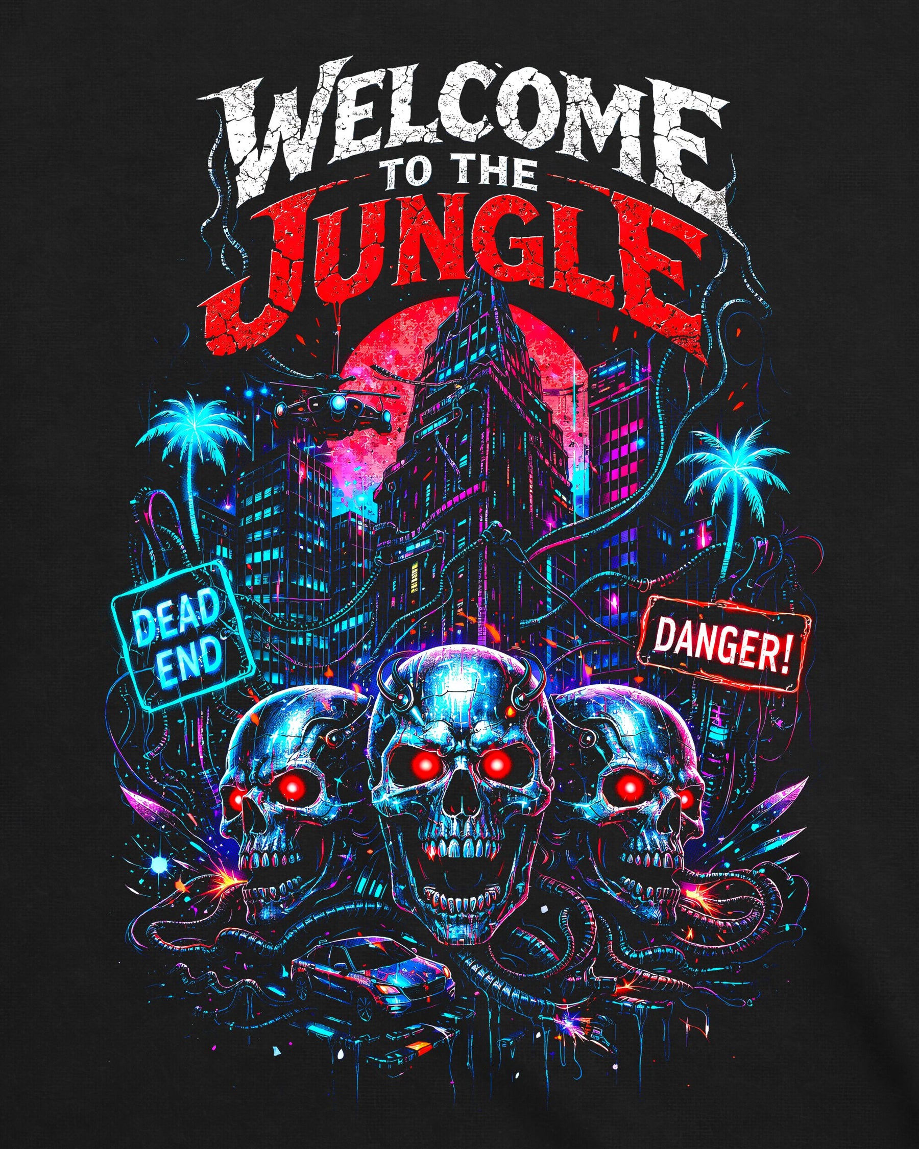 Camiseta Guns N’ Roses – Welcome to the Jungle – CyberPunk