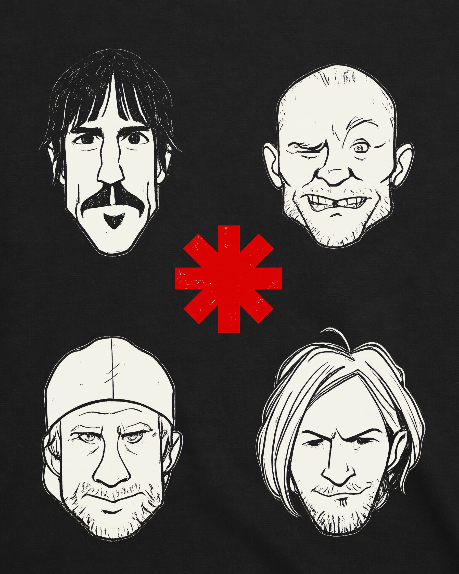 Camiseta Red Hot Chili Peppers – Funny Faces