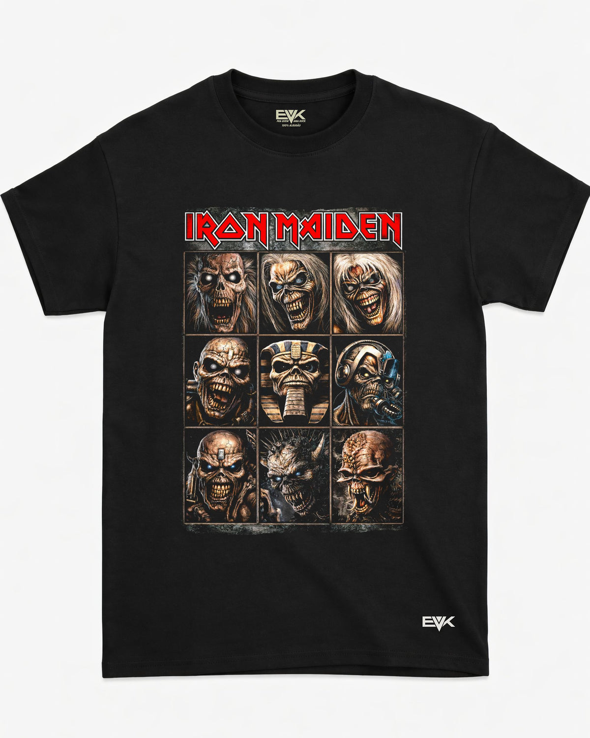 Camiseta Iron Maiden – Mosaico de Eddies