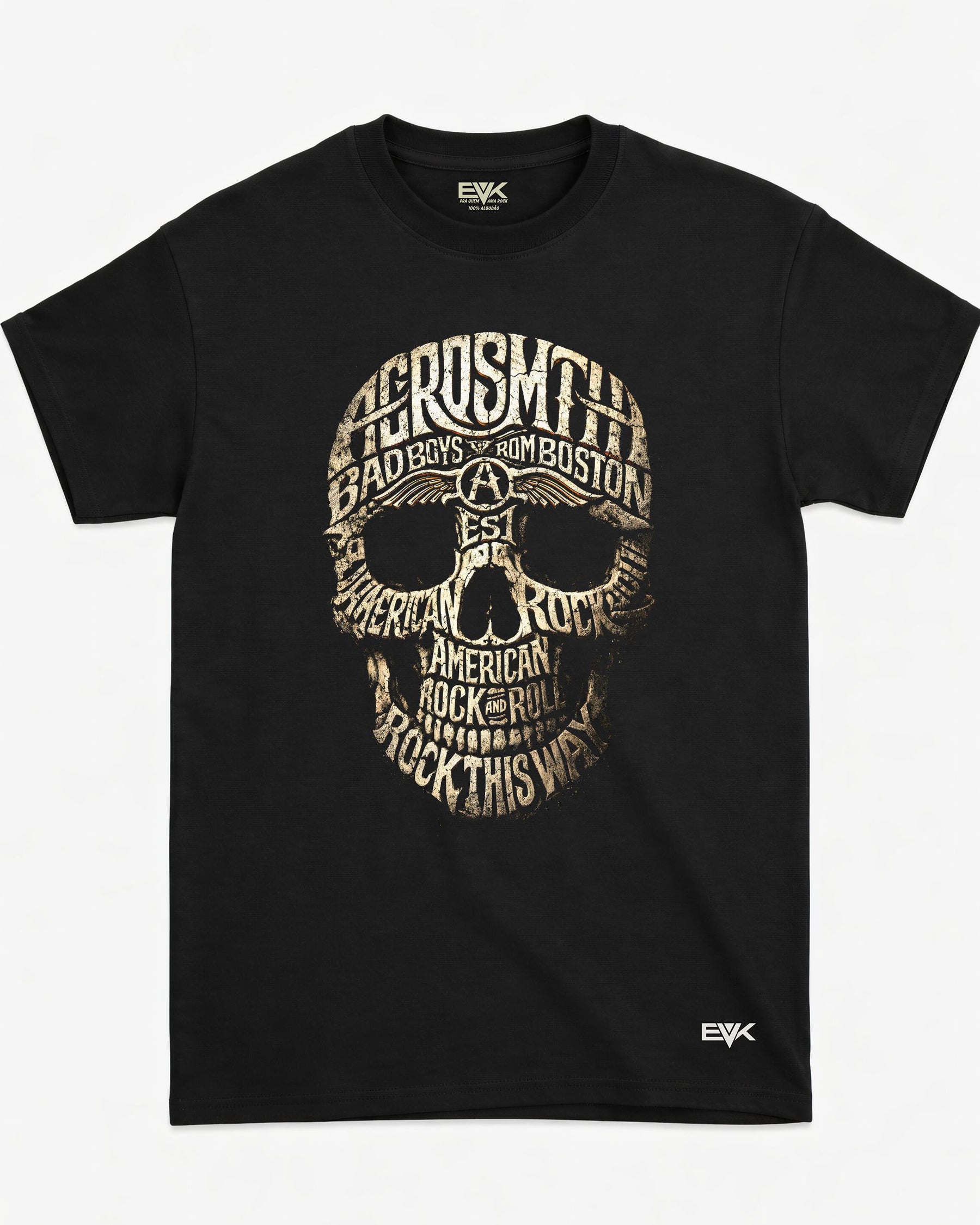 Camiseta Aerosmith – Rock Skull