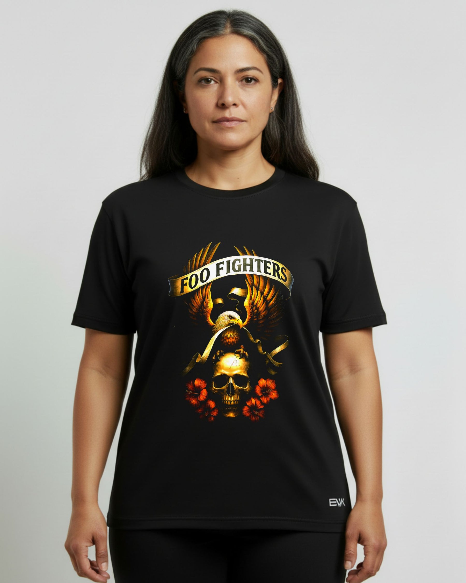 Camiseta Foo Fighters – Eagle Skull Hibiscus