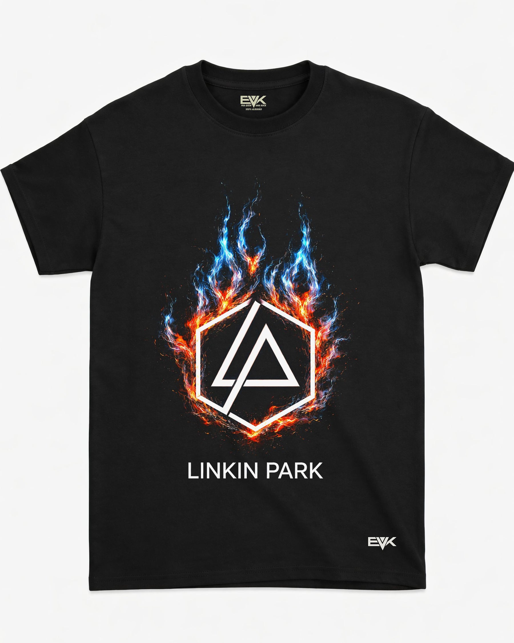 Camiseta Linkin Park – Logo Hexagon Fire
