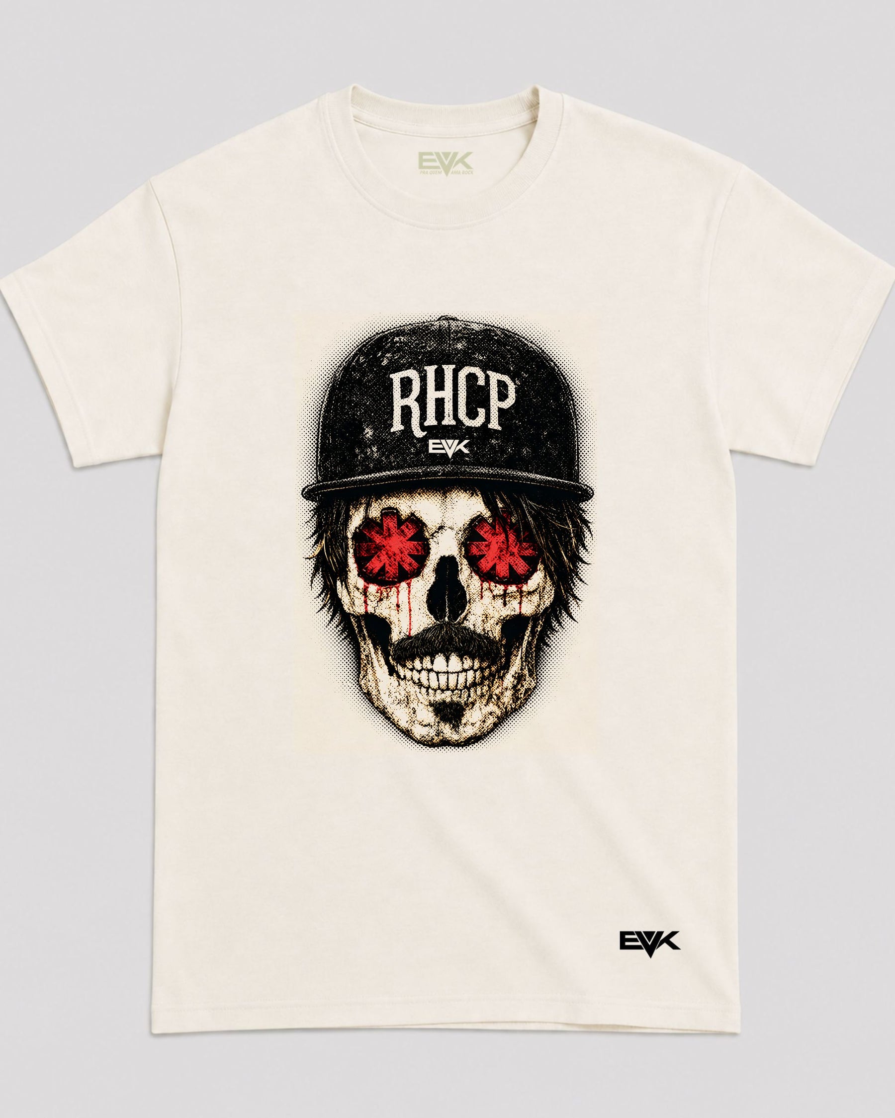 Camiseta Off-White Red Hot Chili Peppers – Anthony Kiedis Skull