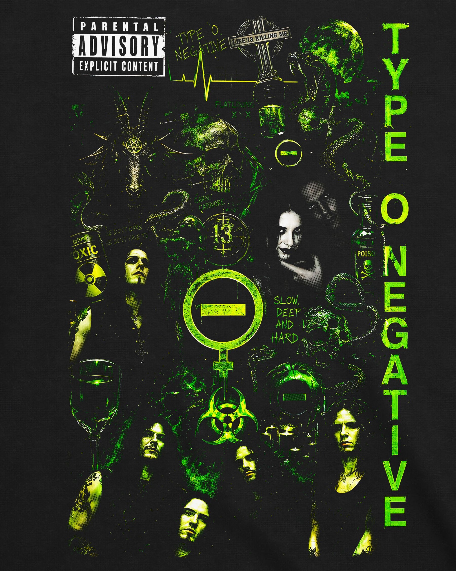 Camiseta Type O Negative – Peter Steele Dark Goth Collage