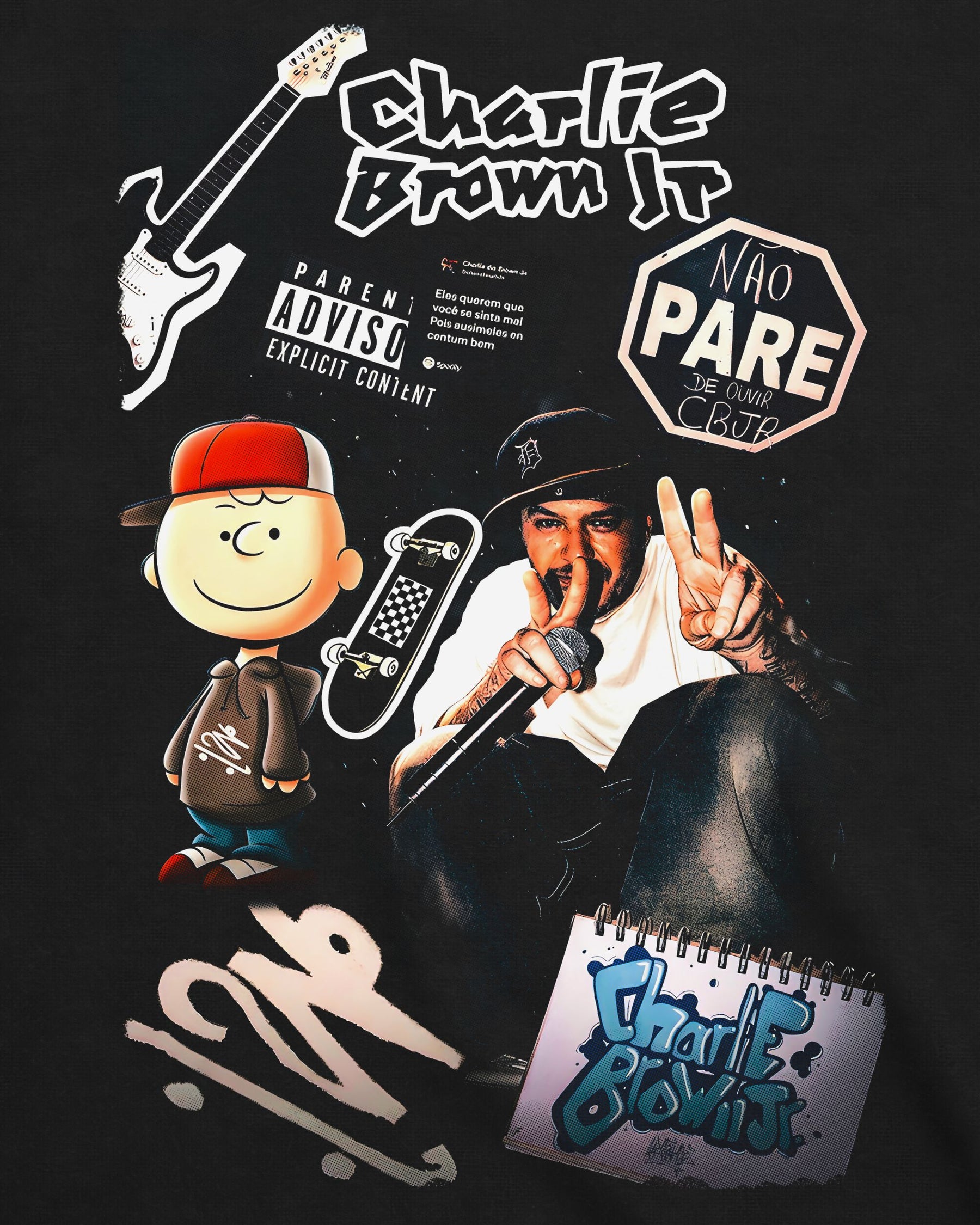 Camiseta Charlie Brown Jr. – Não Pare de Ouvir CBJR