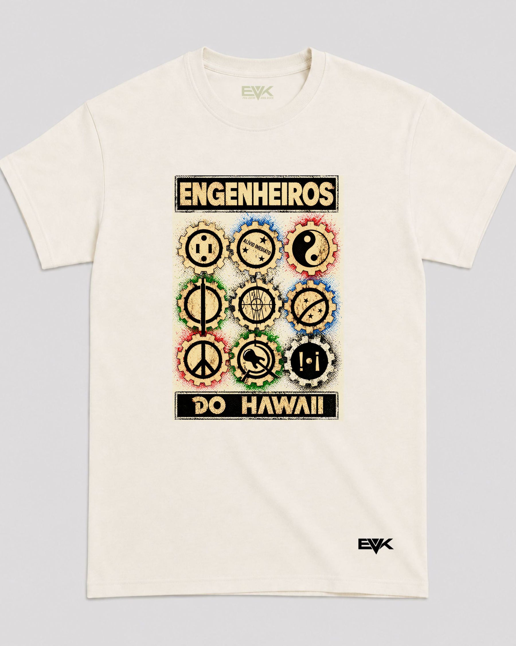 Camiseta Off-White Engenheiros do Havaii – Alívio Imediato