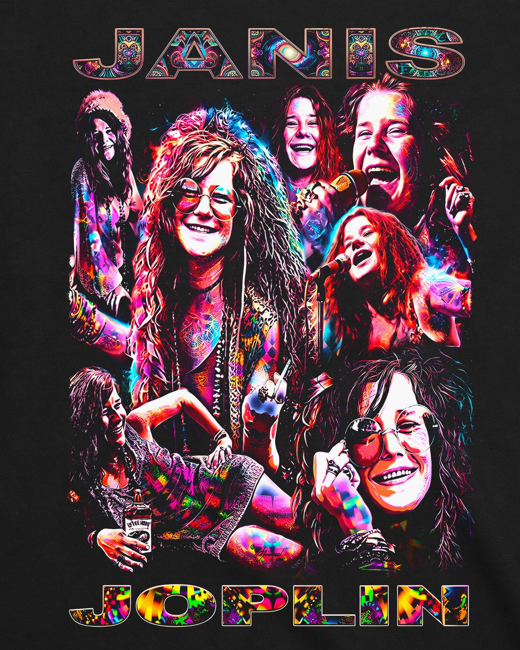Camiseta Janis Joplin – Faces de Janis