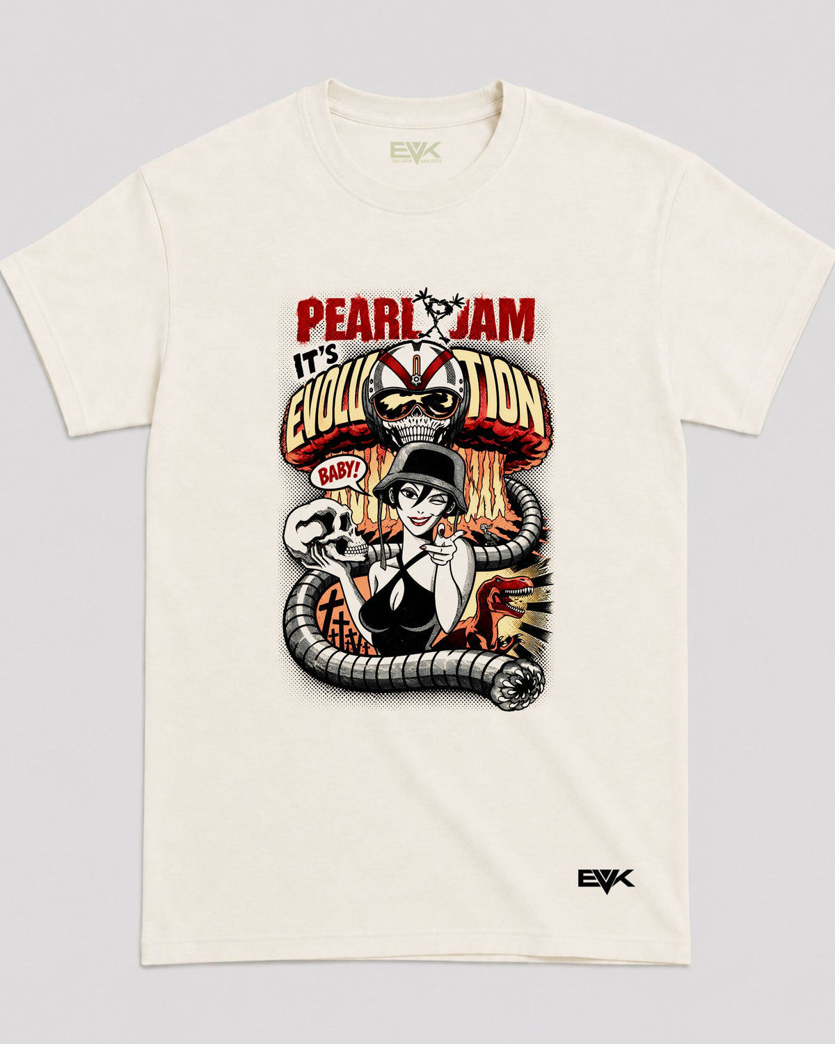 Camiseta Off-White Pearl Jam – It's Evolution Baby