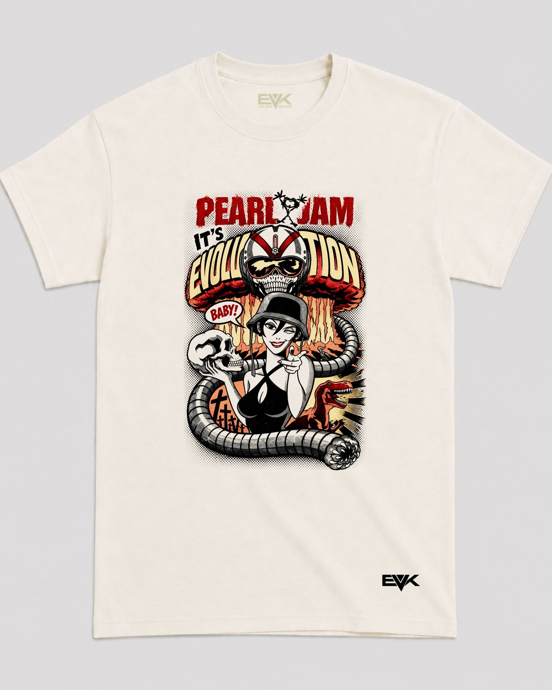 Camiseta Off-White Pearl Jam – It's Evolution Baby