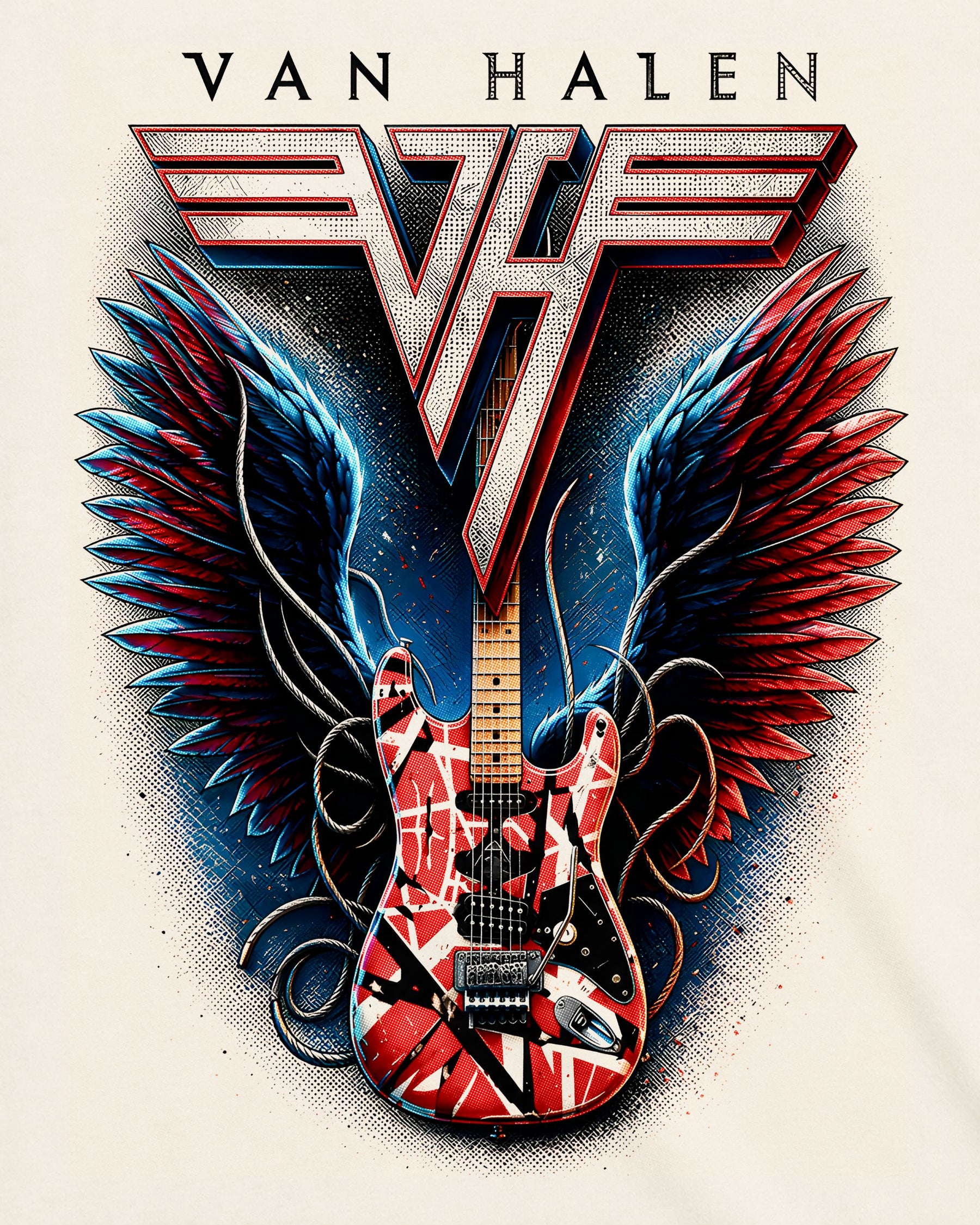 Camiseta Off-White Van Halen – Guitar Wings