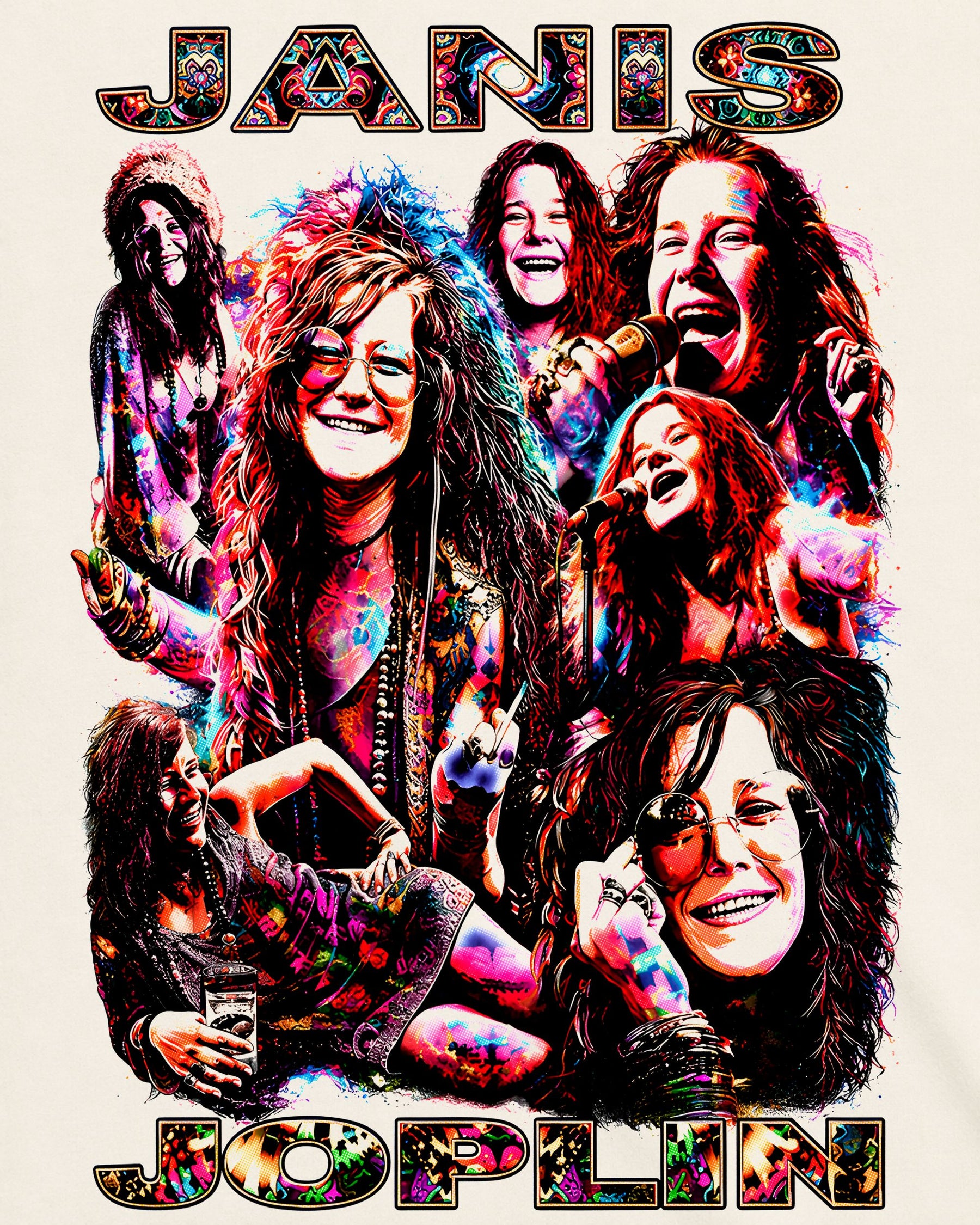 Camiseta Off-White Janis Joplin – Faces de Janis