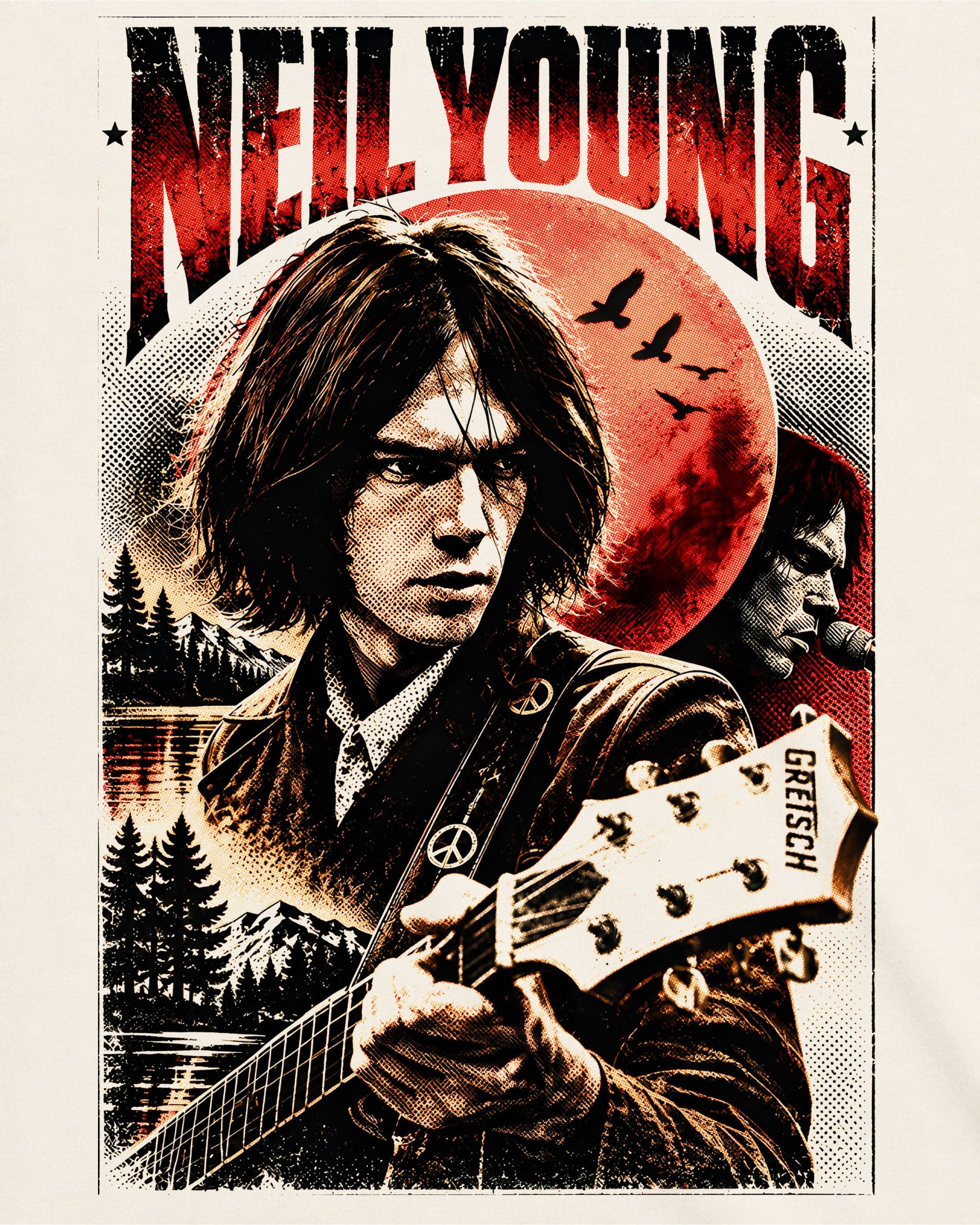 Camiseta Off-White Neil Young – Gretsch Vintage