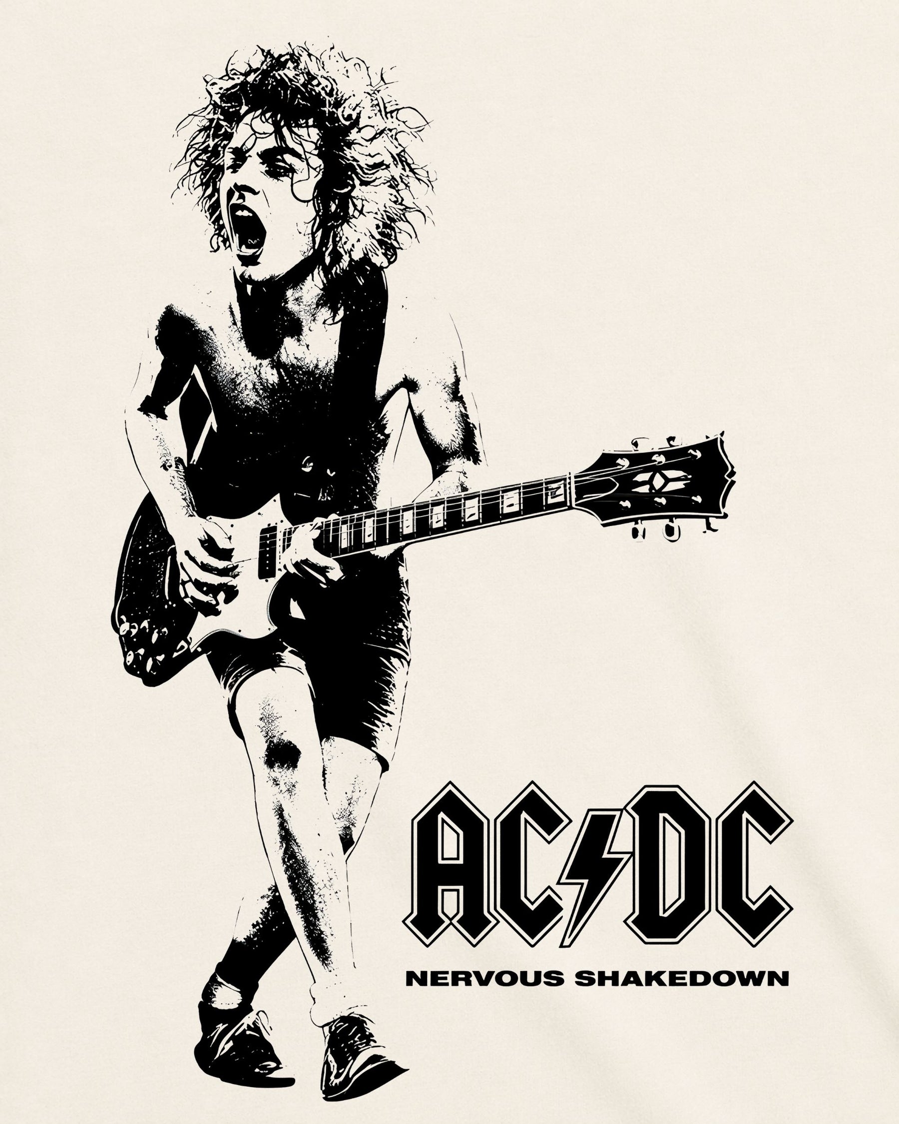 Camiseta Off-White AC/DC – Nervous Shakedown – Angus Young