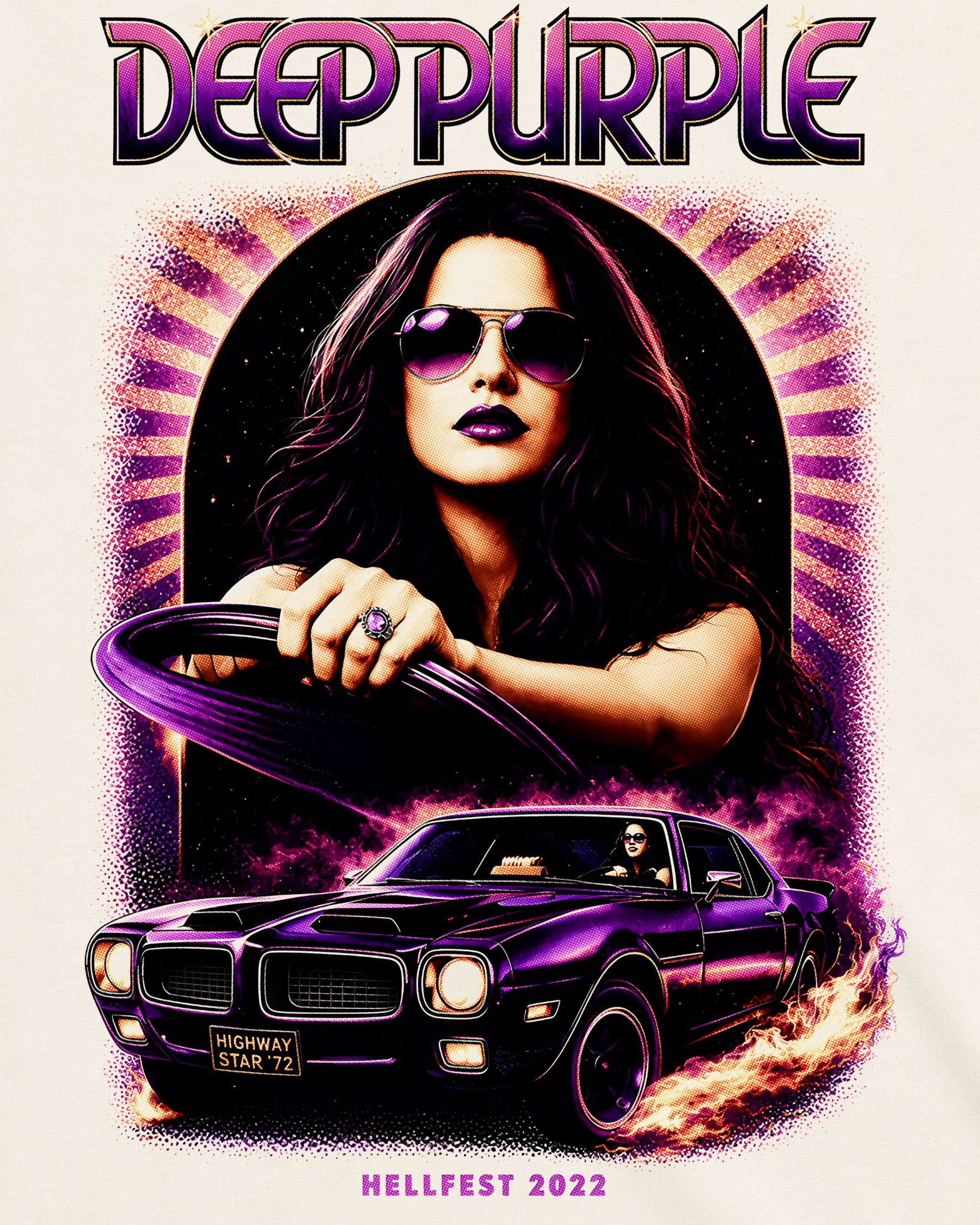 Camiseta Off-White Deep Purple – Hellfest