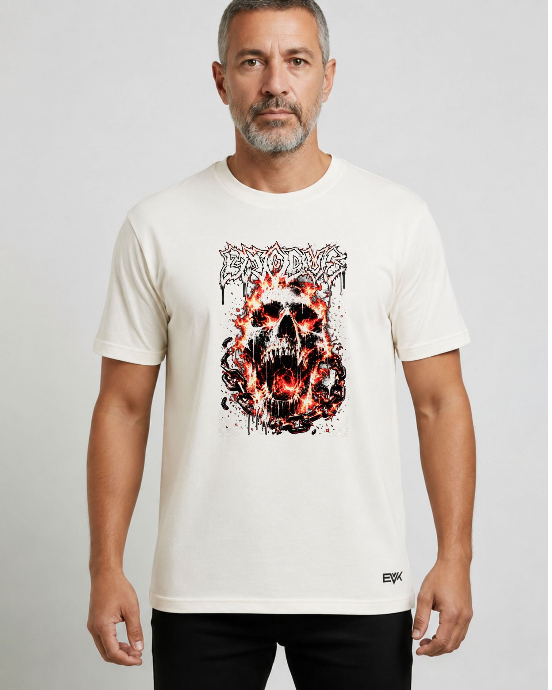 Camiseta Off-White Exodus – Bonded by Fire