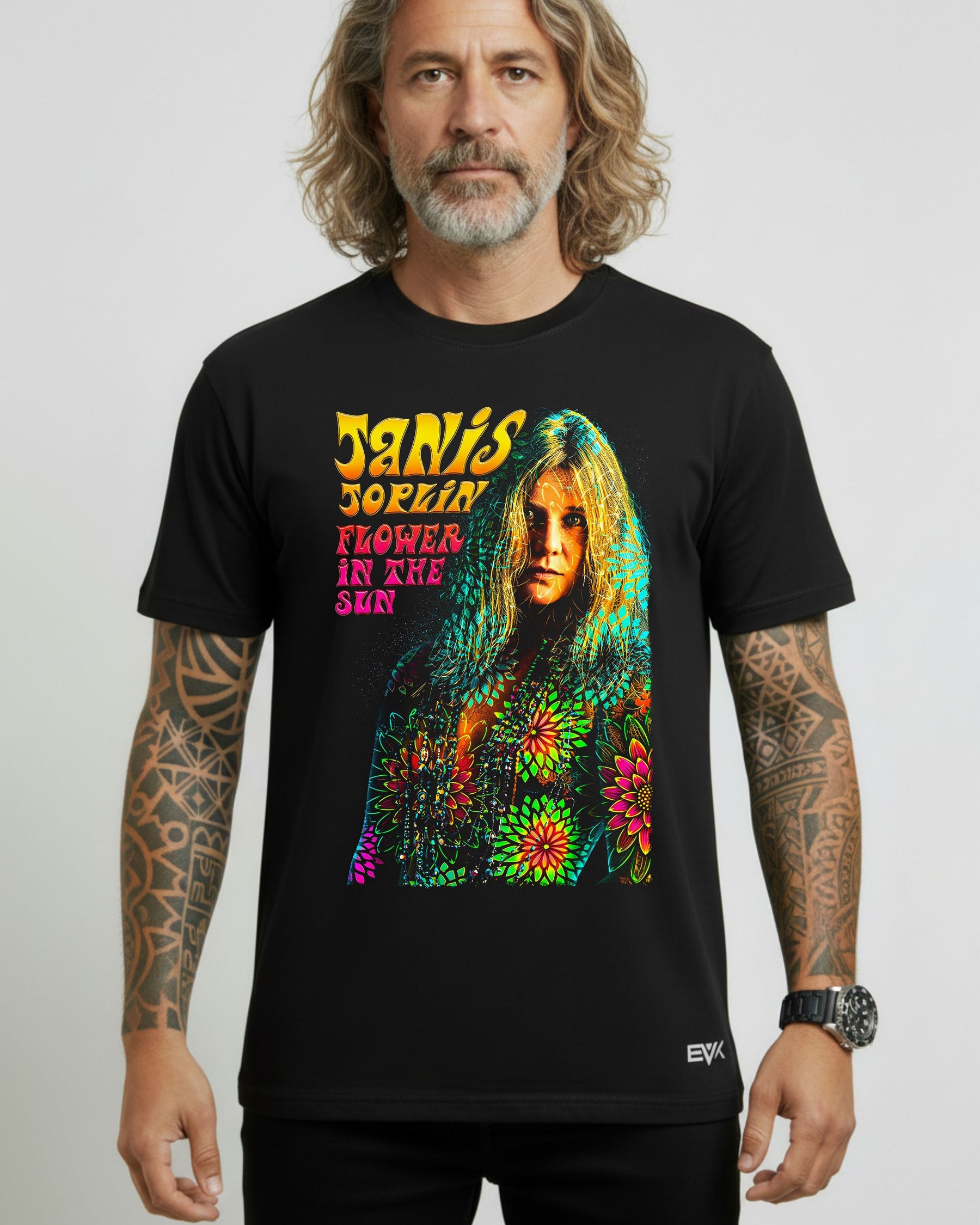 Camiseta Janis Joplin – Flower in the Sun
