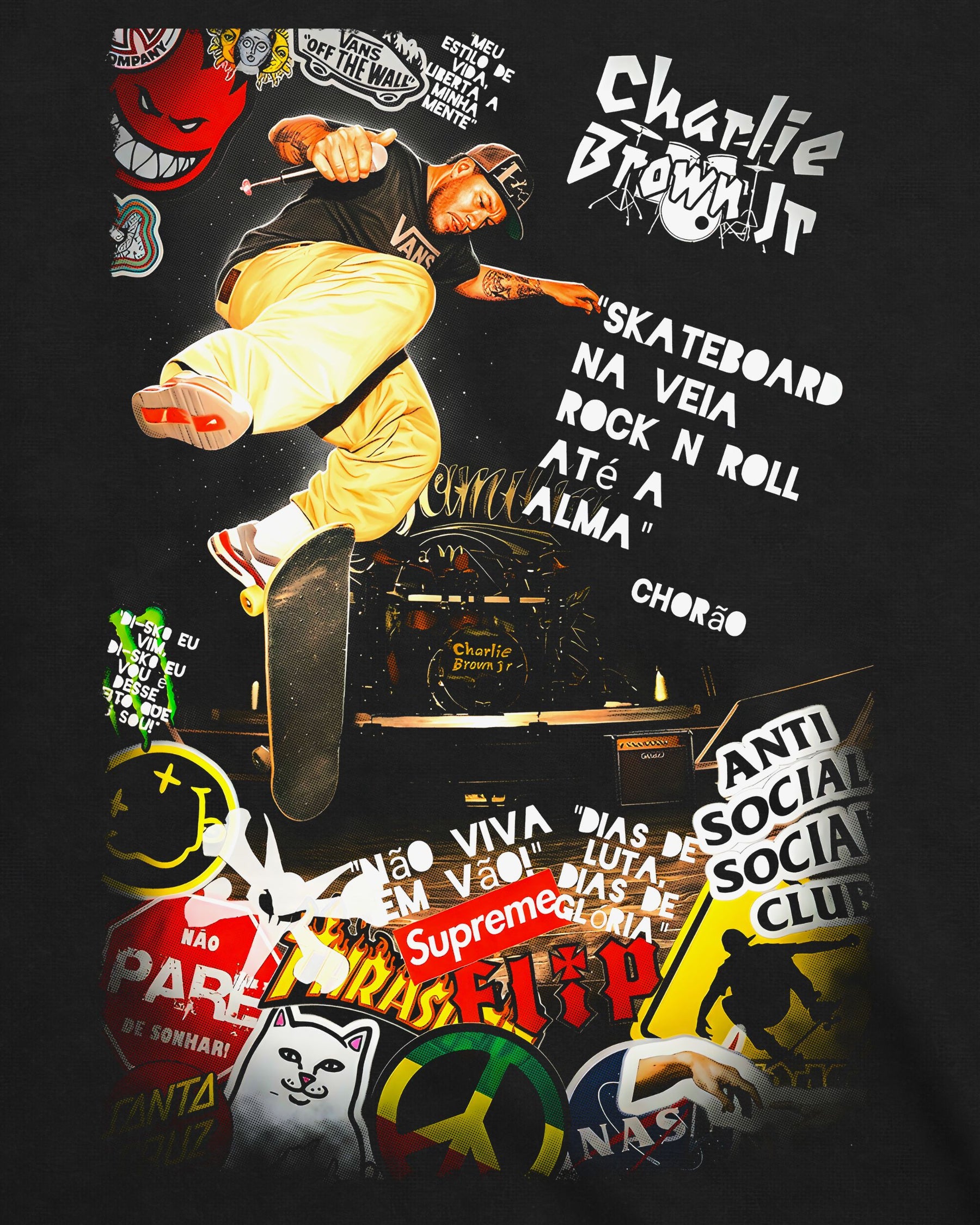 Camiseta Charlie Brown Jr. – Skateboard na Veia