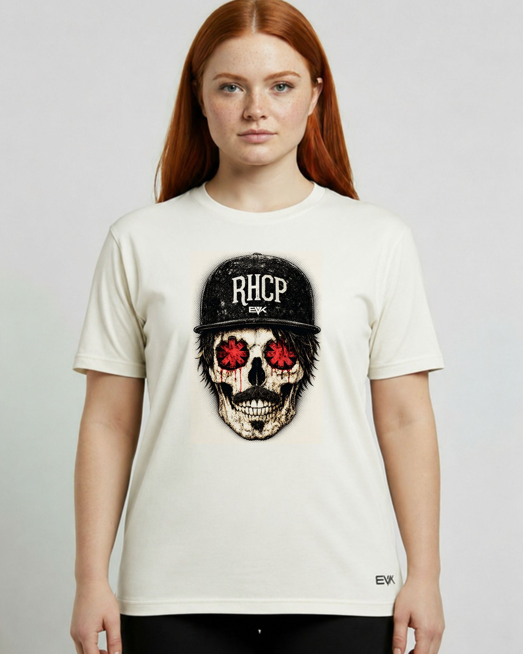 Camiseta Off-White Red Hot Chili Peppers – Anthony Kiedis Skull