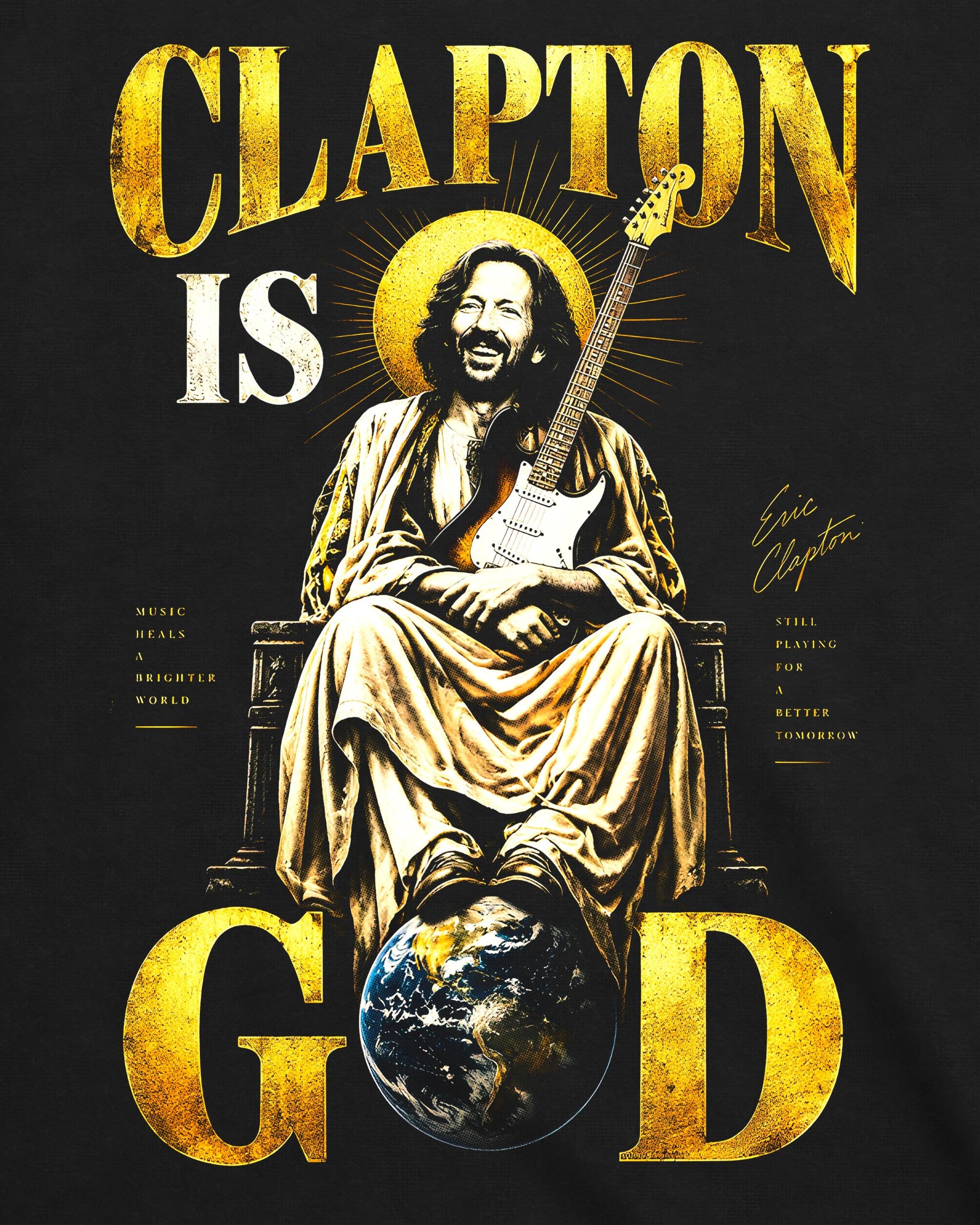 Camiseta Eric Clapton – Clapton Is God