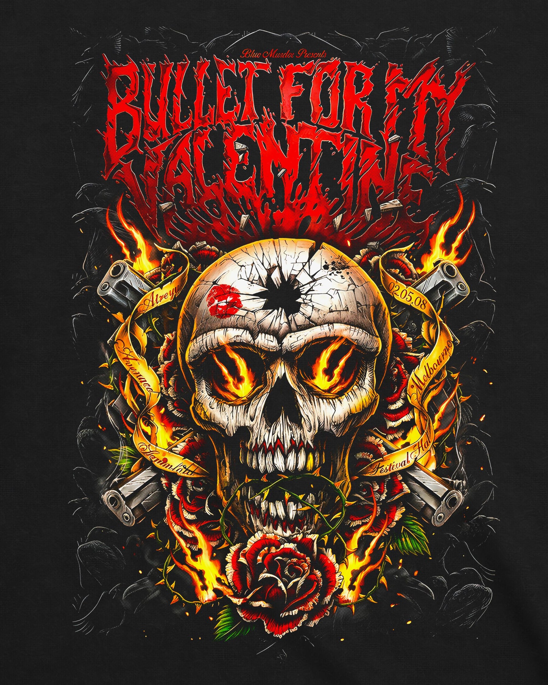 Camiseta Bullet For My Valentine – Shot Skull