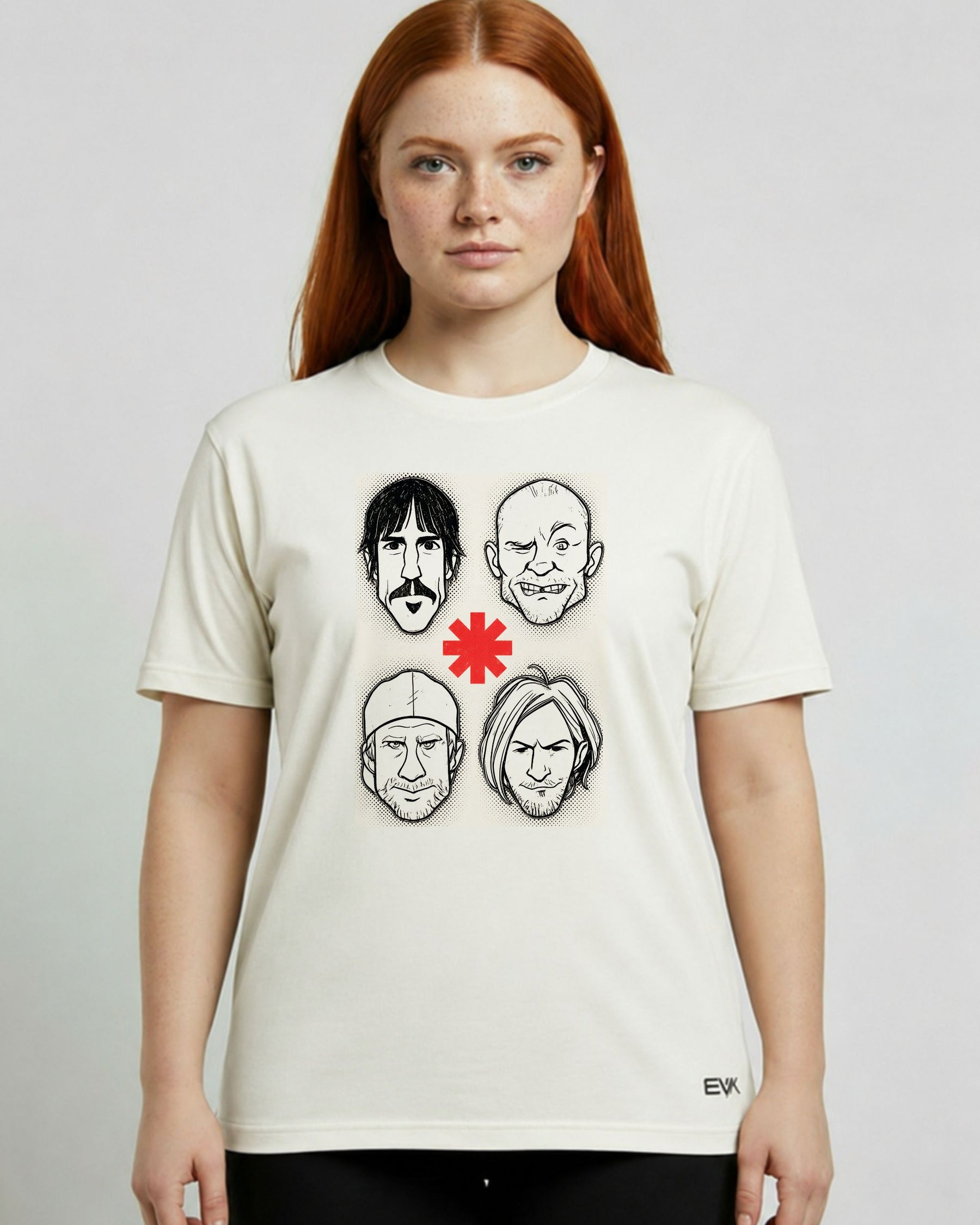 Camiseta Off-White Red Hot Chili Peppers – Funny Faces